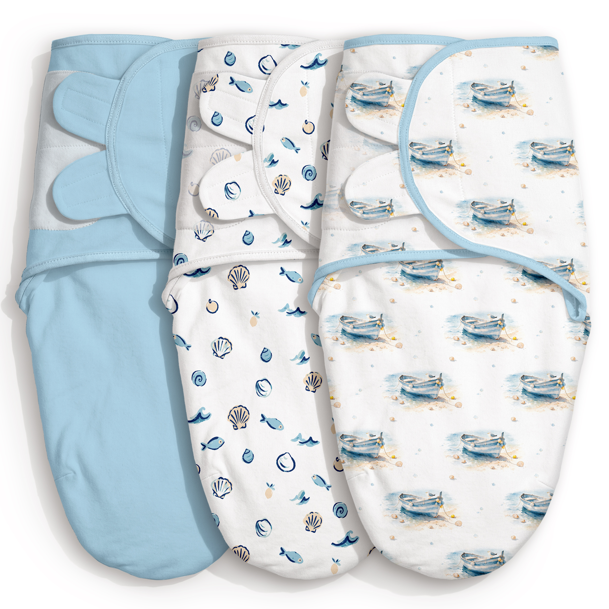 Blue Sail Bay | Baby Swaddle 3 Pack | 0-3 Months