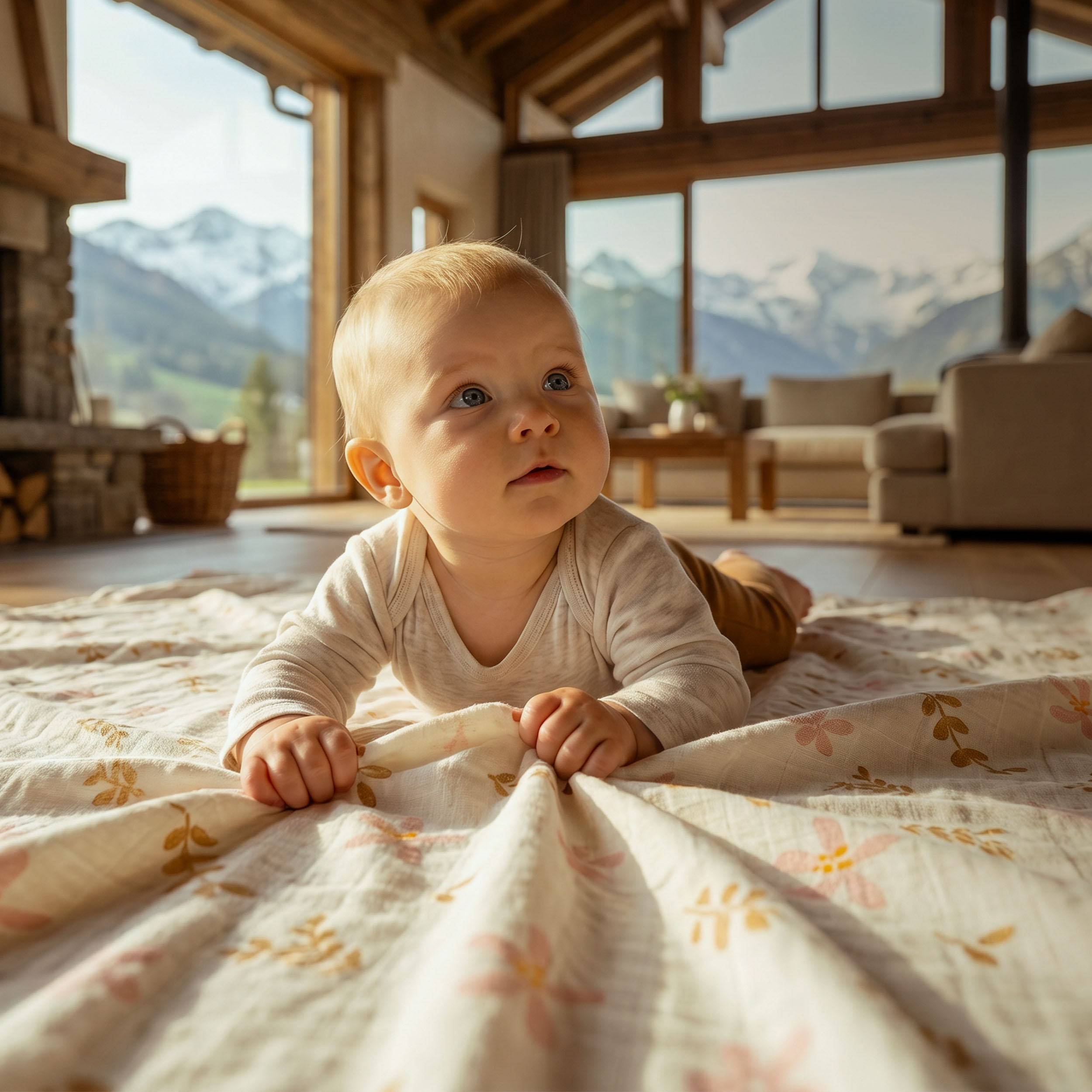 Muslin Swaddle Blankets 4-Pack | 35"x40" | Fawn & Wildflowers