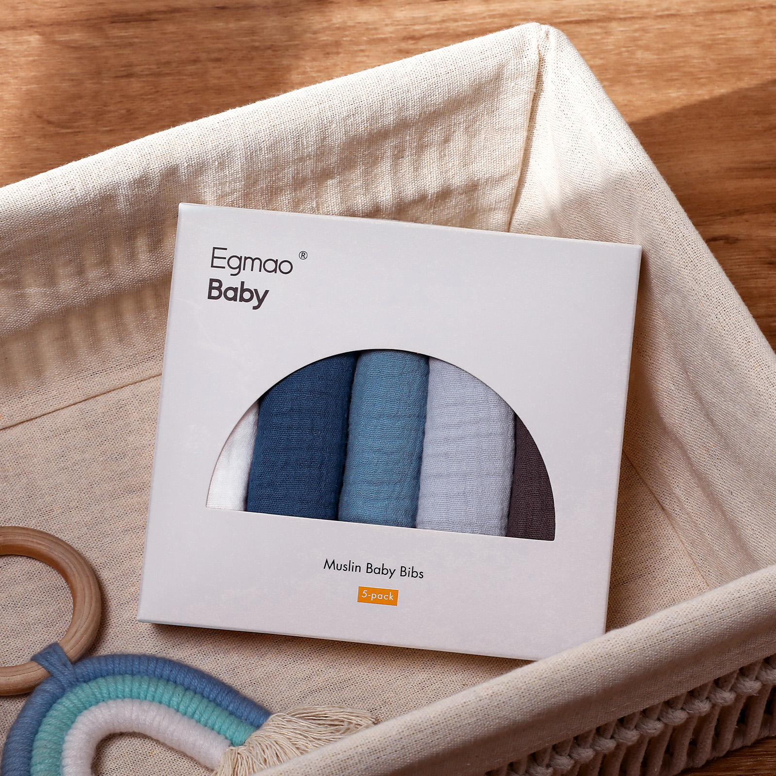 Haze | Organic Cotton Bandana Bibs 5 Pack | 0-36 months