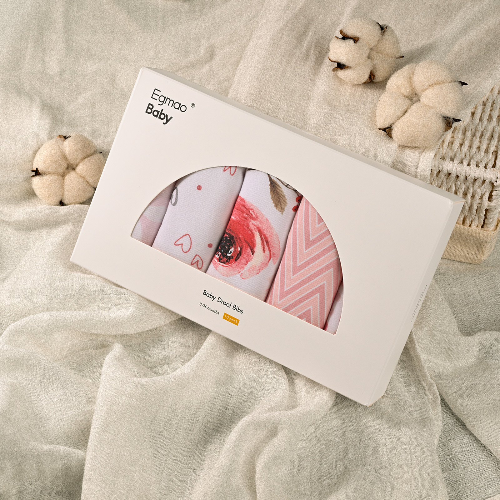 Scent of Spring | Organic Cotton Bandana Bibs 10 Pack | 0-36 Months