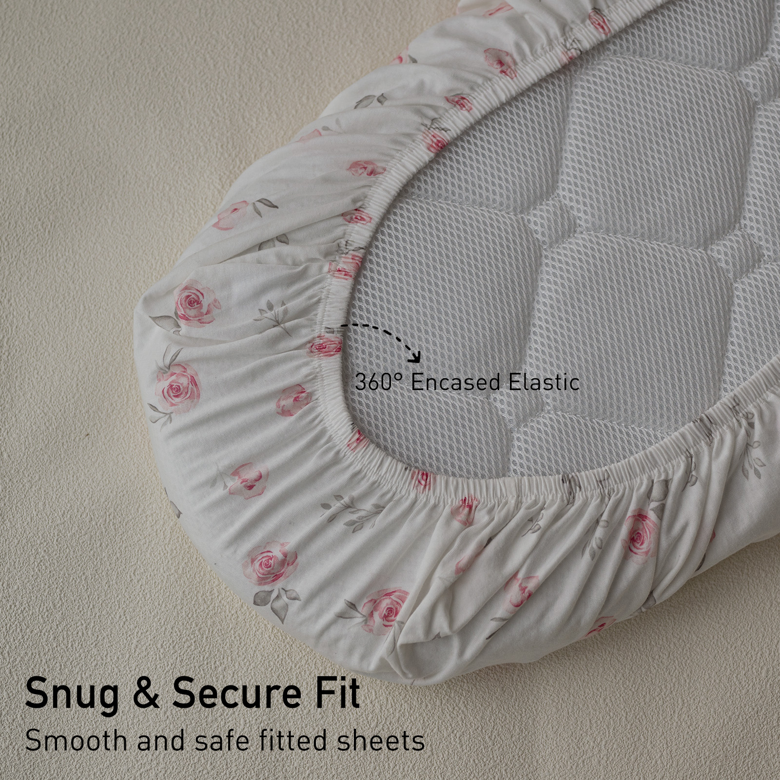 Ink Rose | Baby Bassinet Sheet 2-Pack | 33''*17''