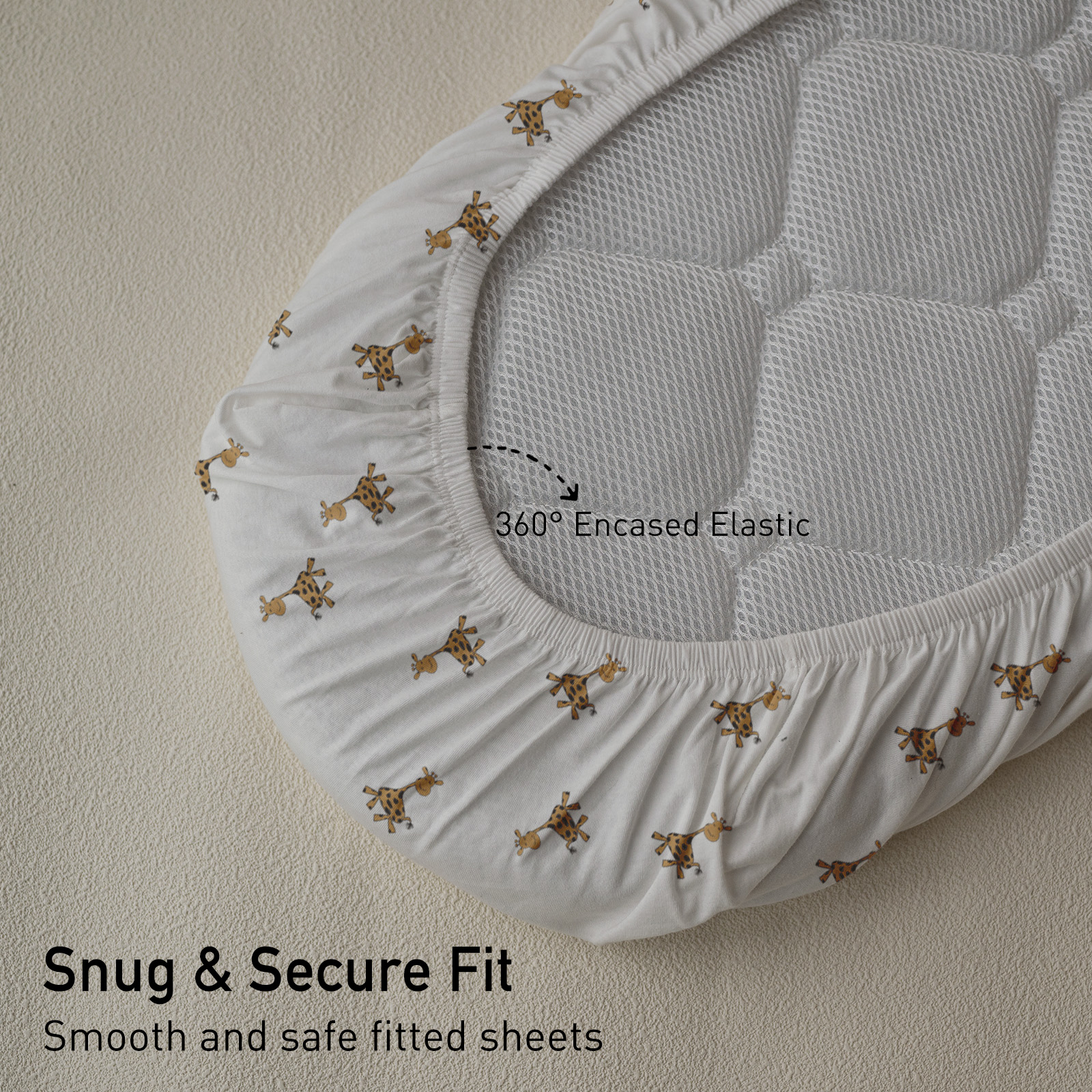 Giraffe | Baby Bassinet Sheet 2-Pack | 33''*17''