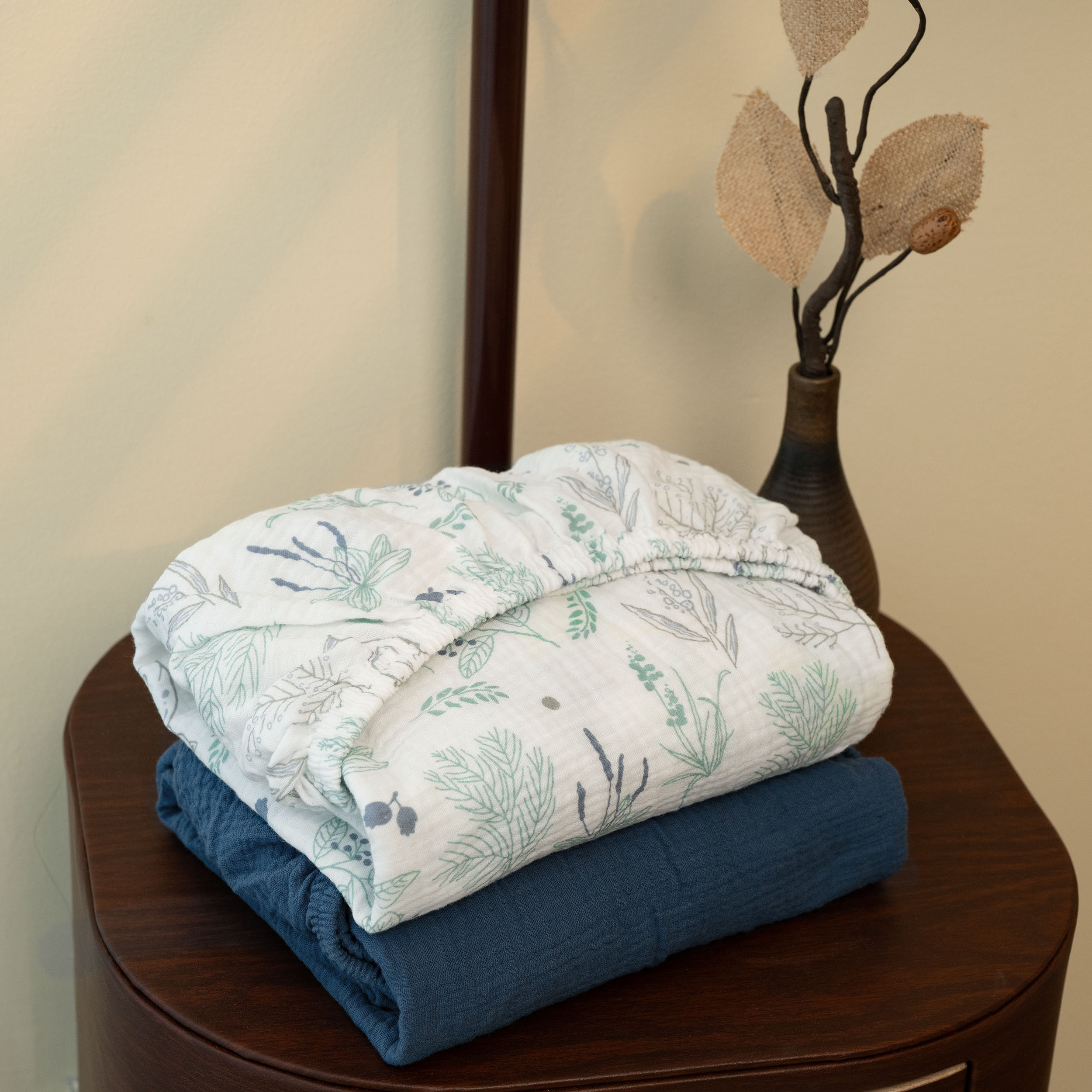 Perky Fawn | Muslin Bassinet Sheets 2-Pack | 38''*26'' | 100% Muslin Cotton