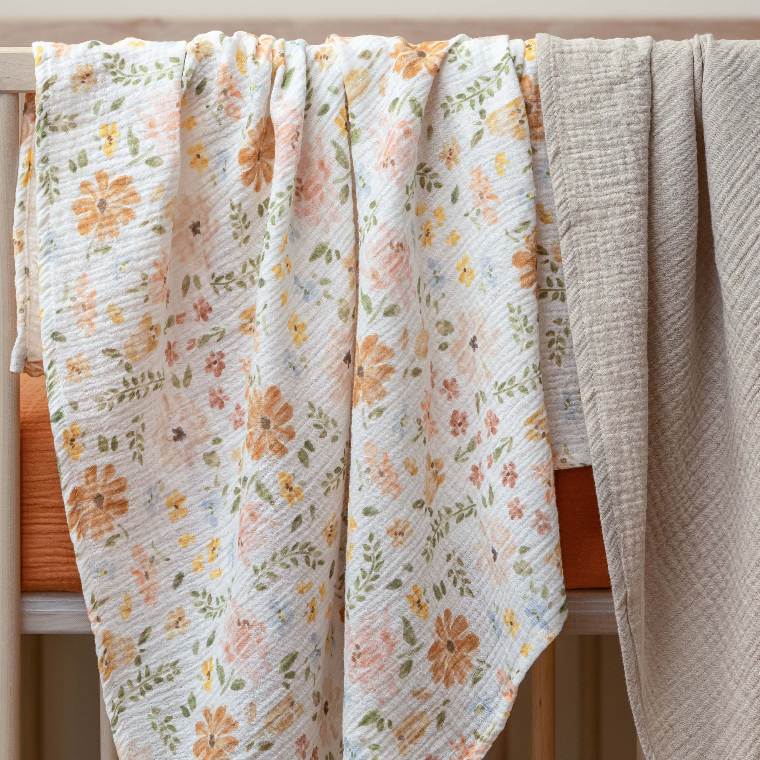 Muslin Swaddle Blankets 3-Pack | 38"x40" | Pastoral Whispers