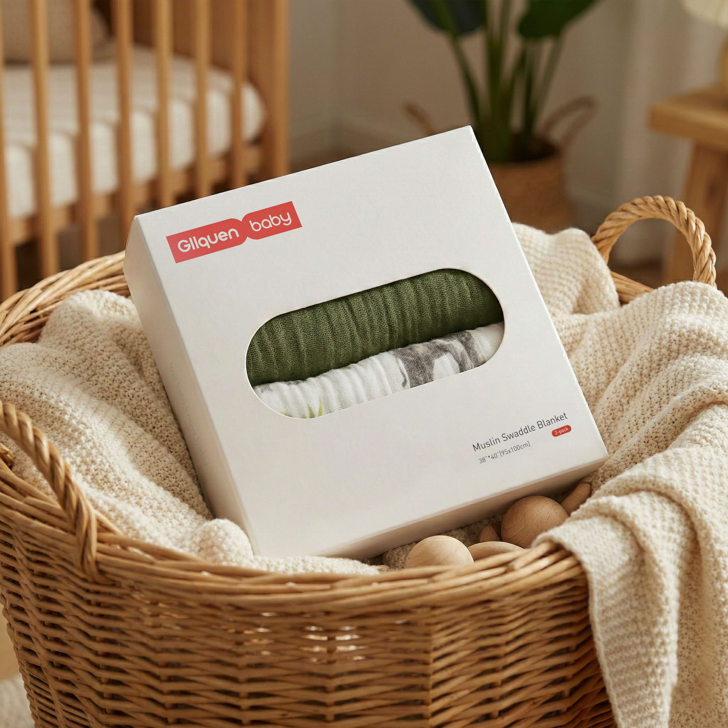 Muslin Swaddle Blankets 2-Pack | 38"x40" | Tropical Africa