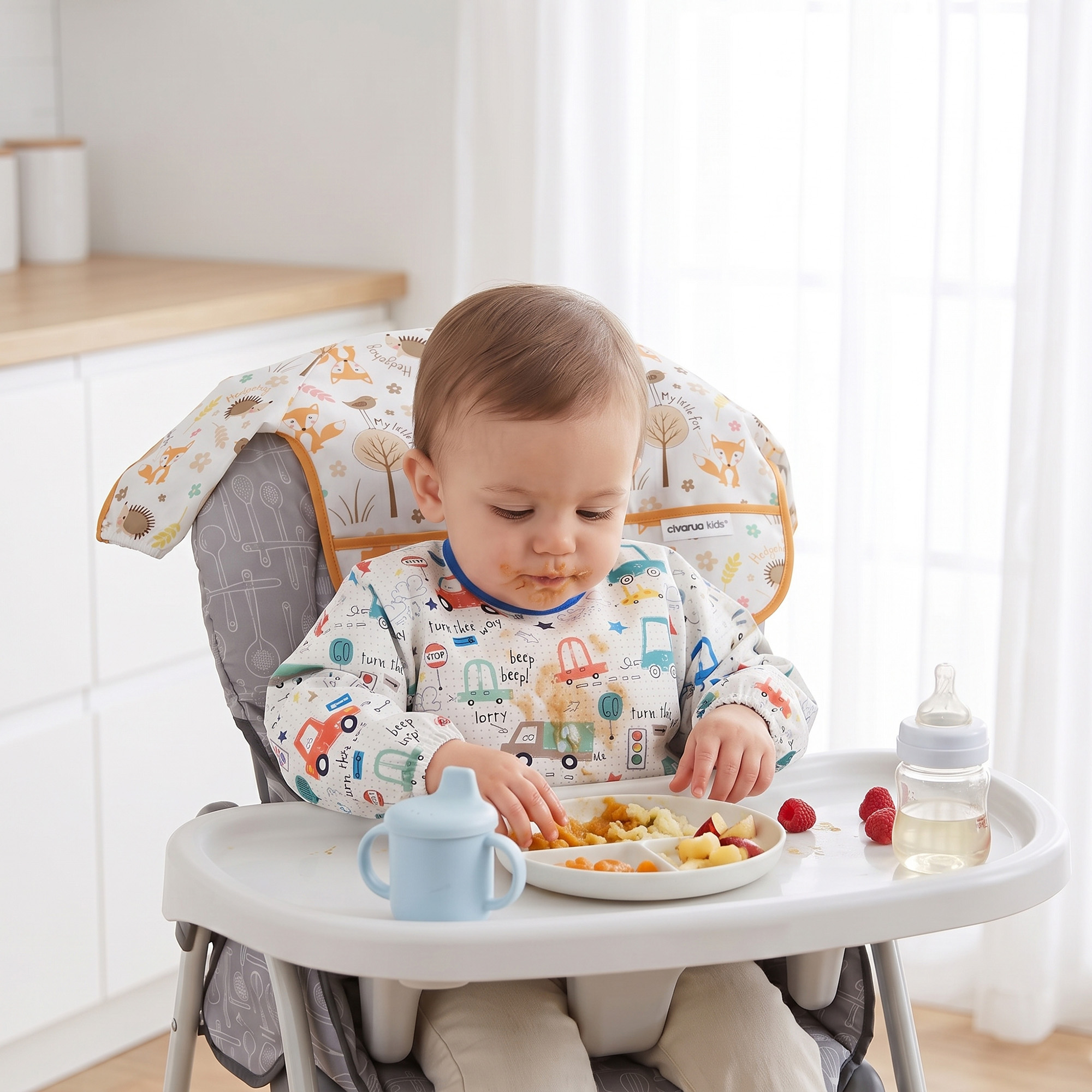 Beep & Woodland | Waterproof Smock Bibs 3 Pack | 6-24 Months
