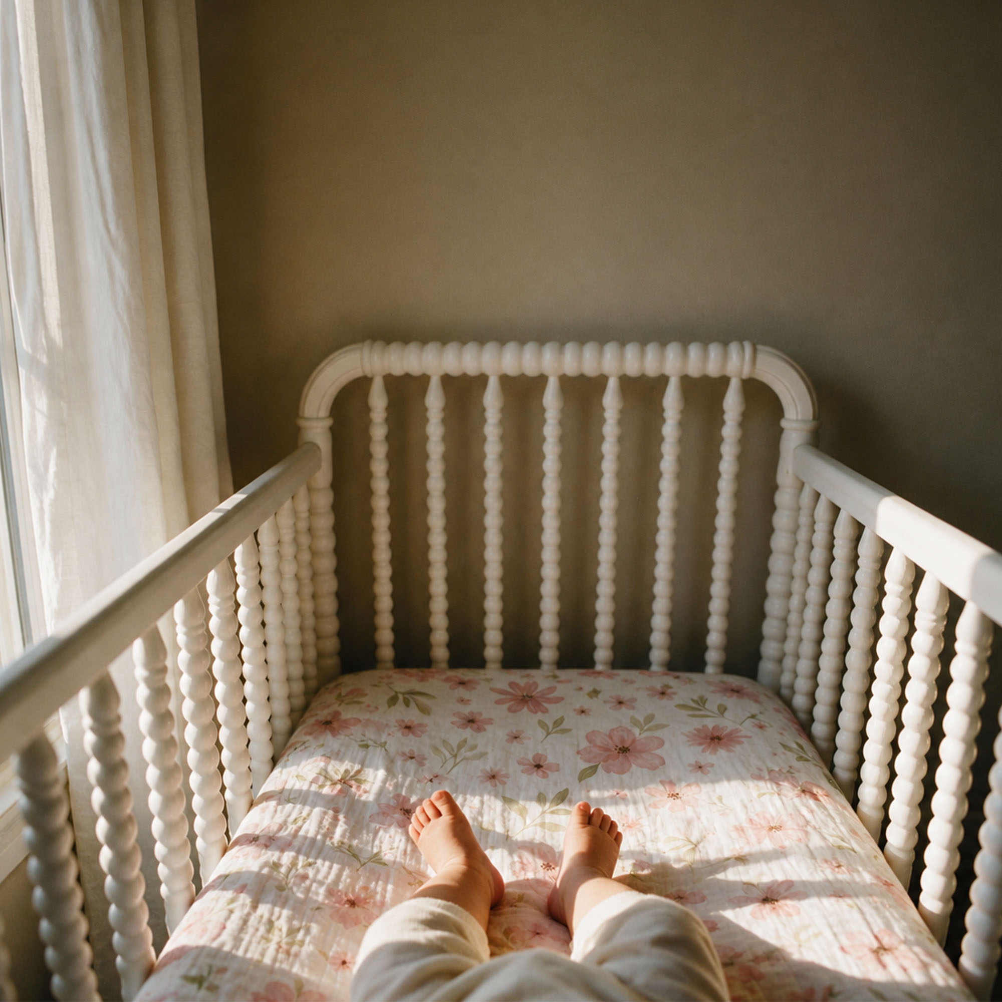 Pink Floral Bloom | Muslin Crib Sheets 2-Pack | 52''*28''