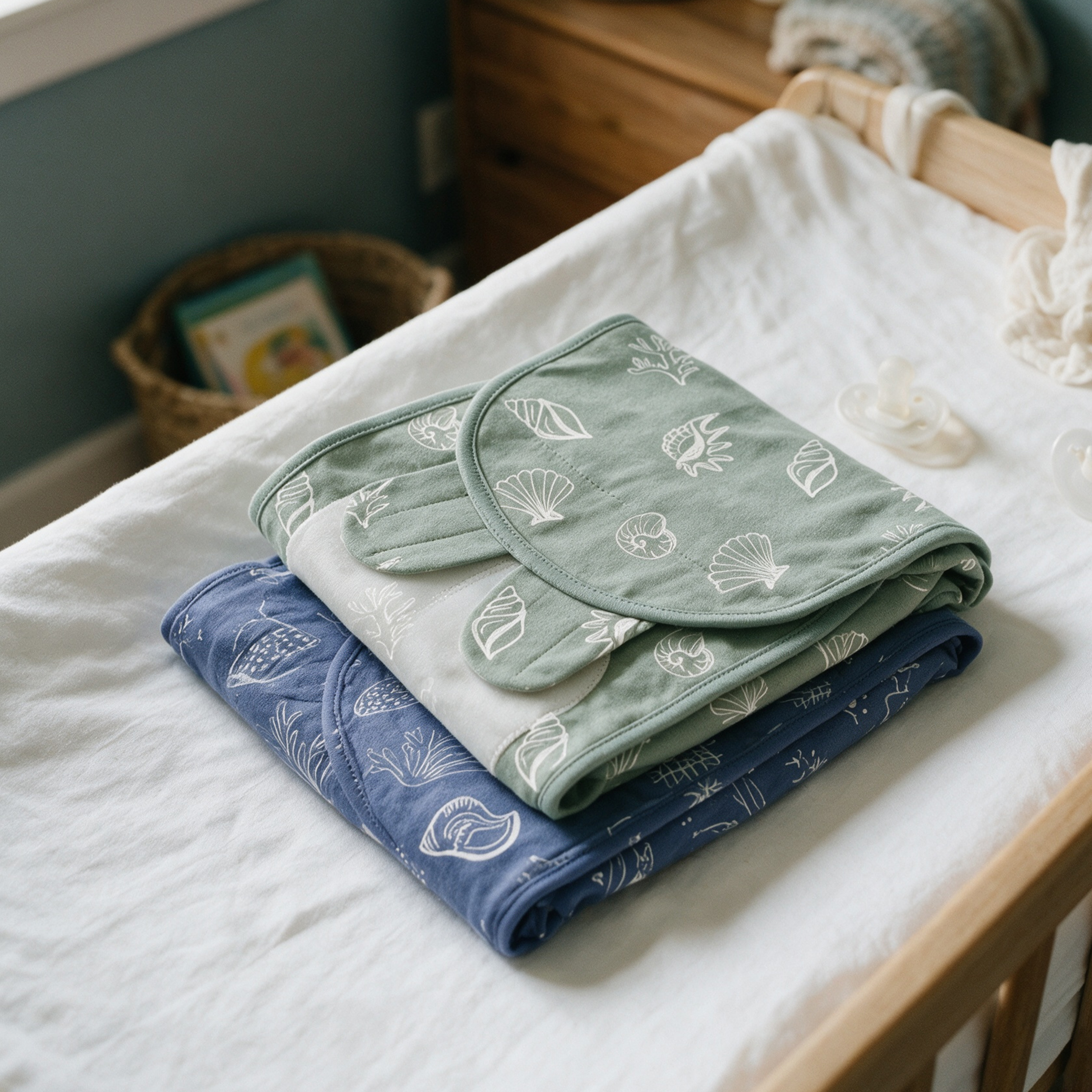 Sage Star Shore | Baby Swaddle 2-Pack | 0-3 Months