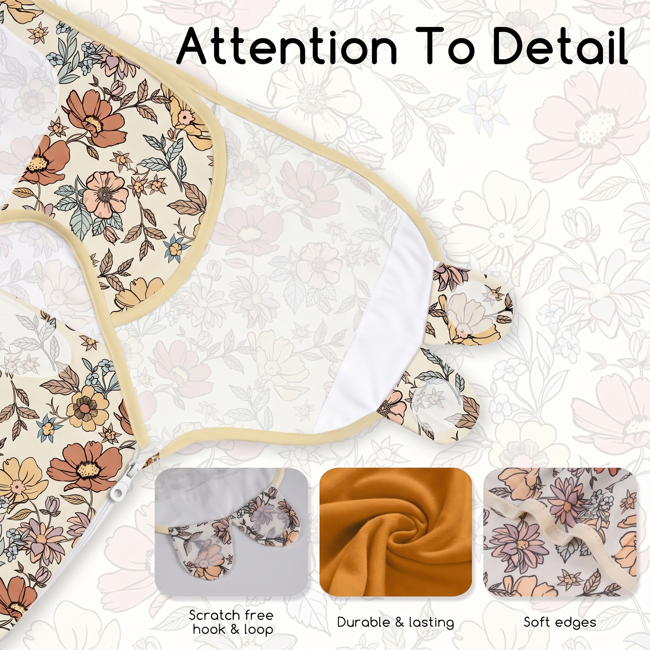 Vintage Flowers | Zipper Swaddle Wrap 2 Pack | 0-3 Months