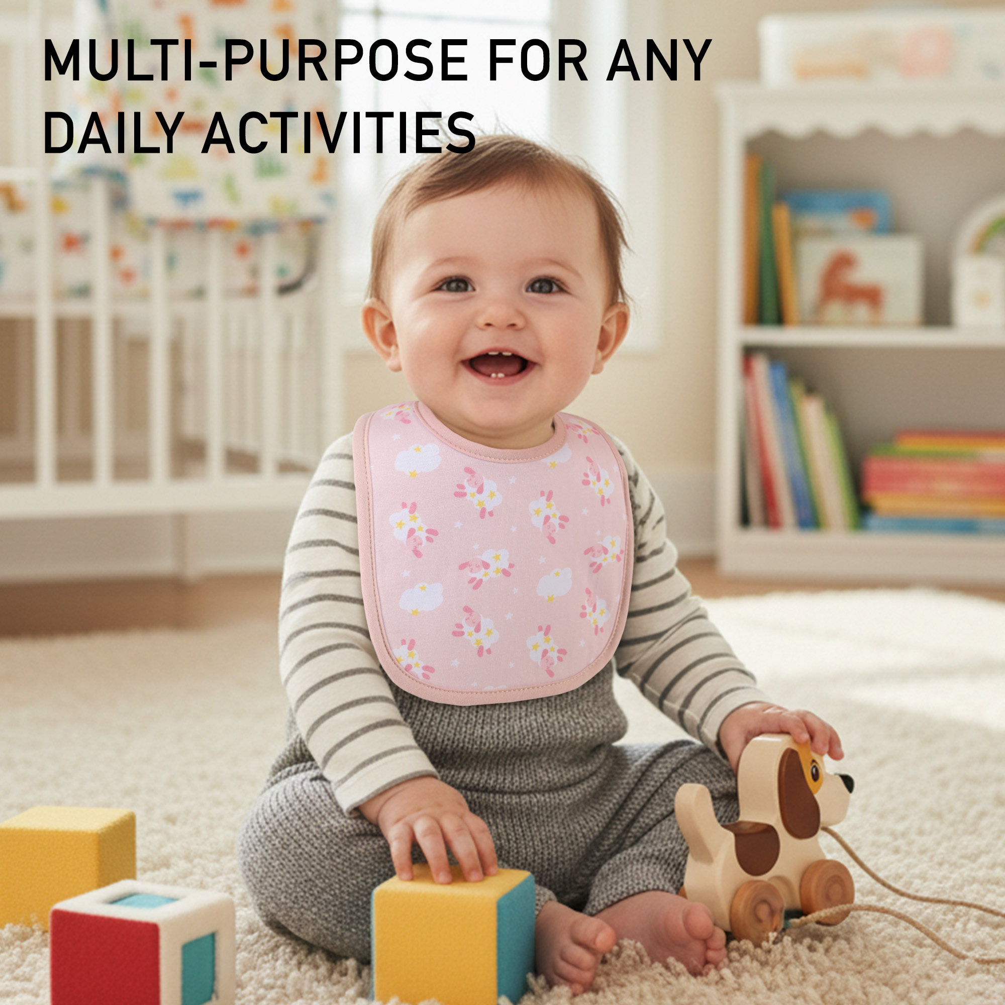 Pink Fantasy | Organic Cotton Bandana Bibs 10 Pack | 0-36 Months