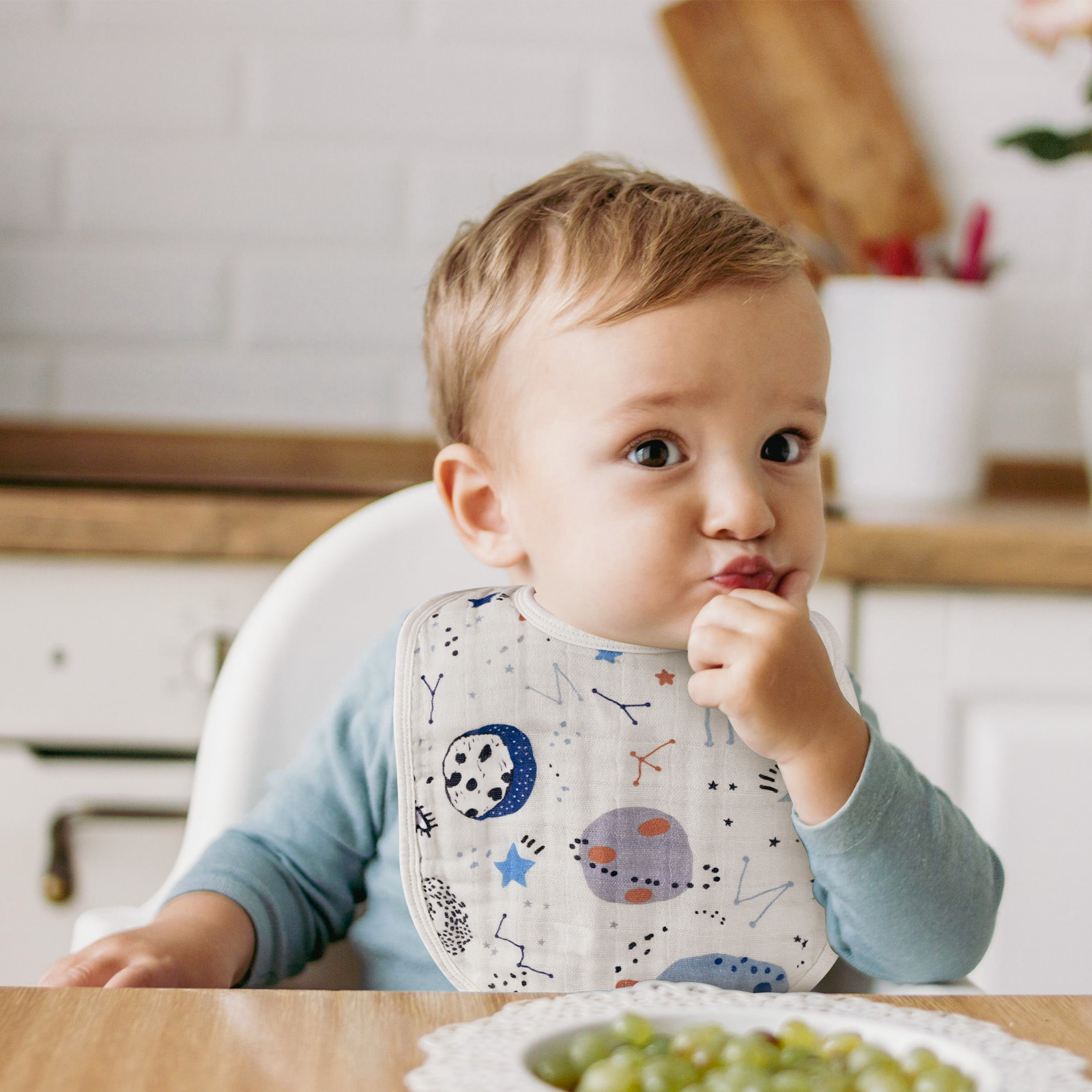 Starry Tales | Organic Cotton Muslin Bandana Bibs 3 Pack