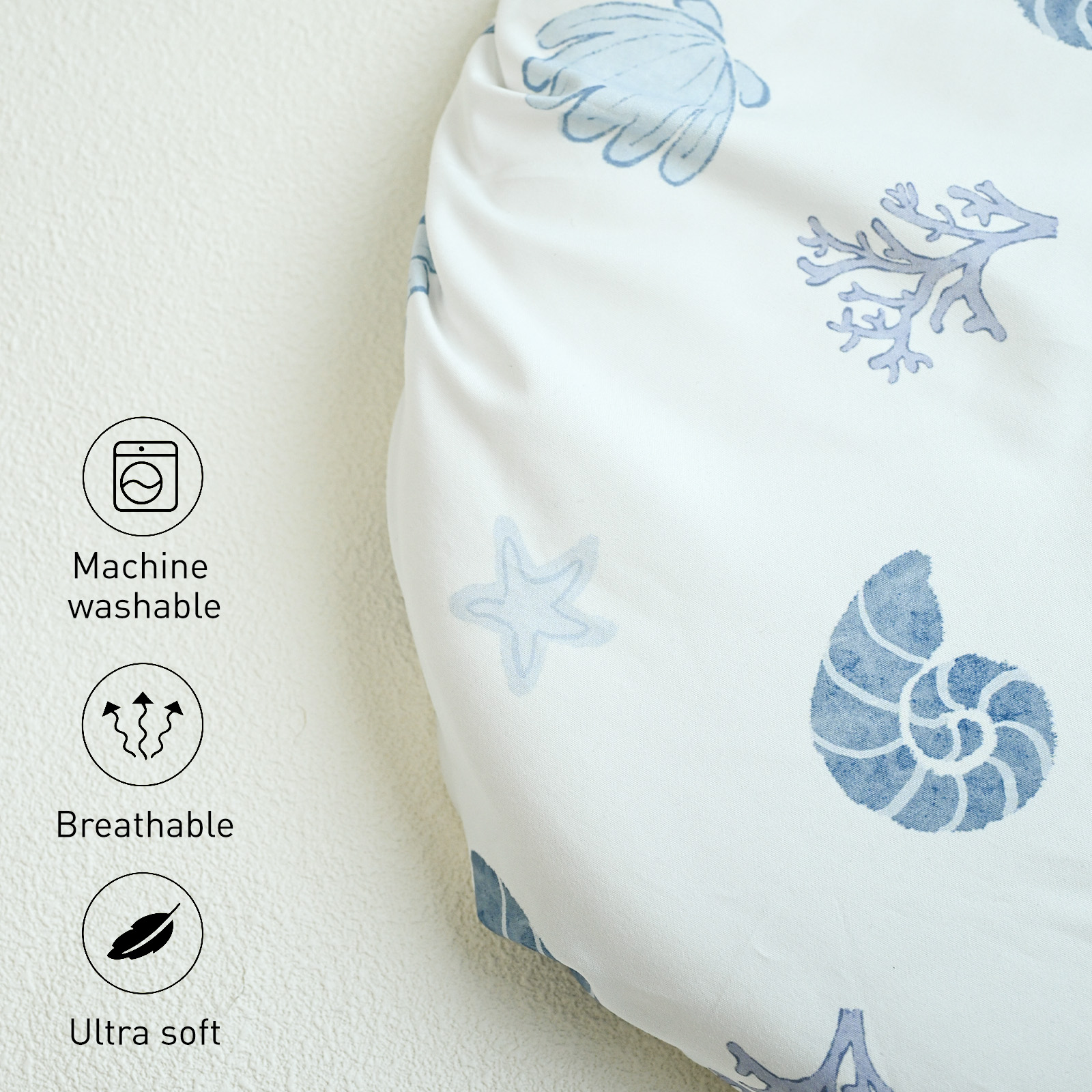 Ocean Wander | Soft Microfiber Fitted Change Pad Cover & Bassinet Sheets 4 Pack | 16''*32''