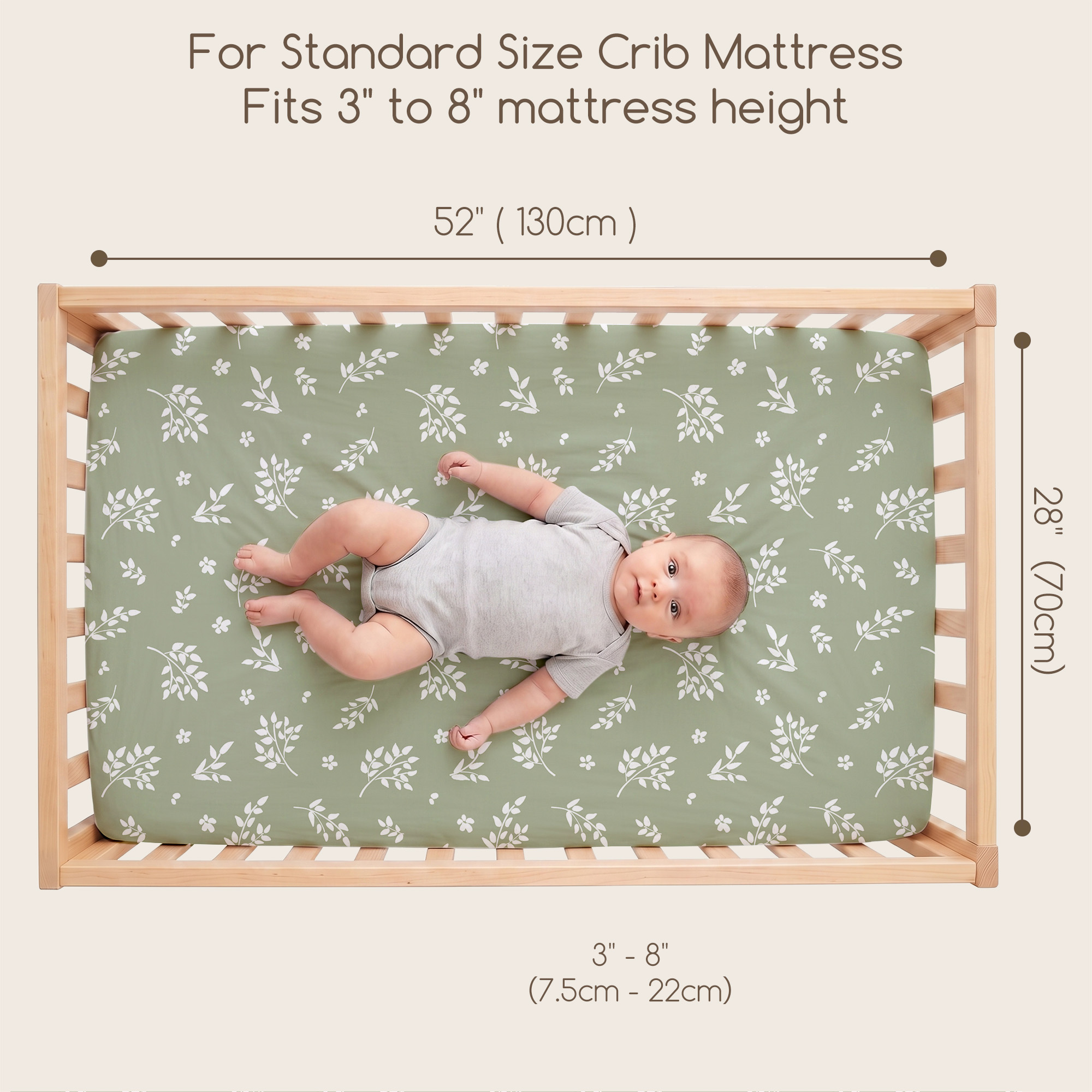 Green Forest Fox | Soft Microfiber Baby Crib Sheets 3 Pack