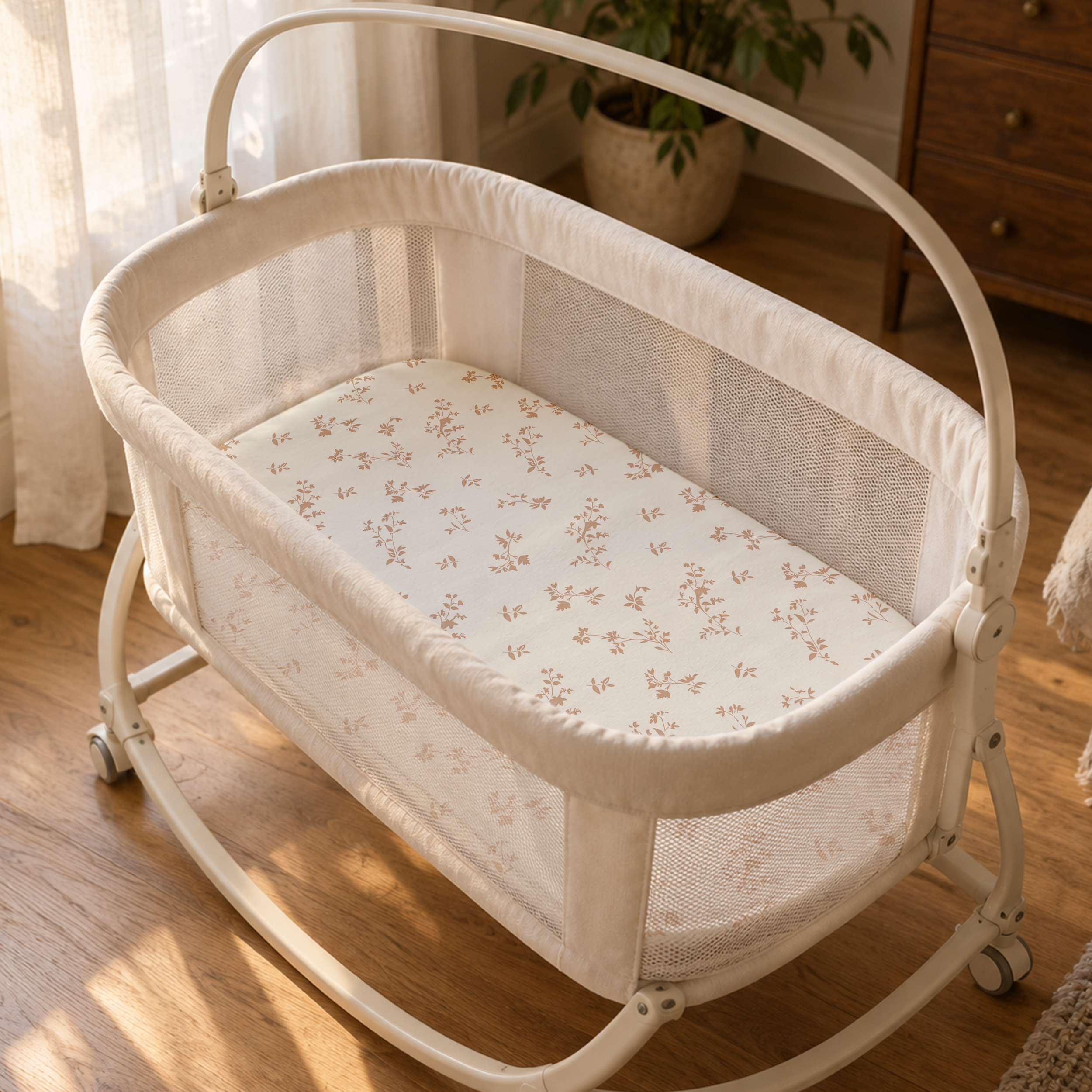 Blush Floral Meadow | Bassinet Sheets 3-Pack | 33*20''