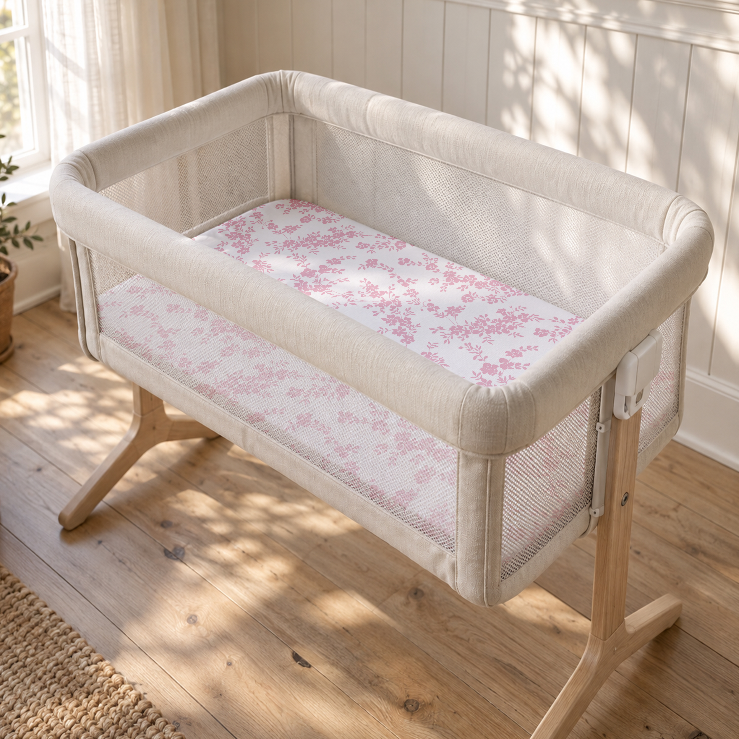 Blush Bow Bloom | Bassinet Sheets 3-Pack | 33*20''