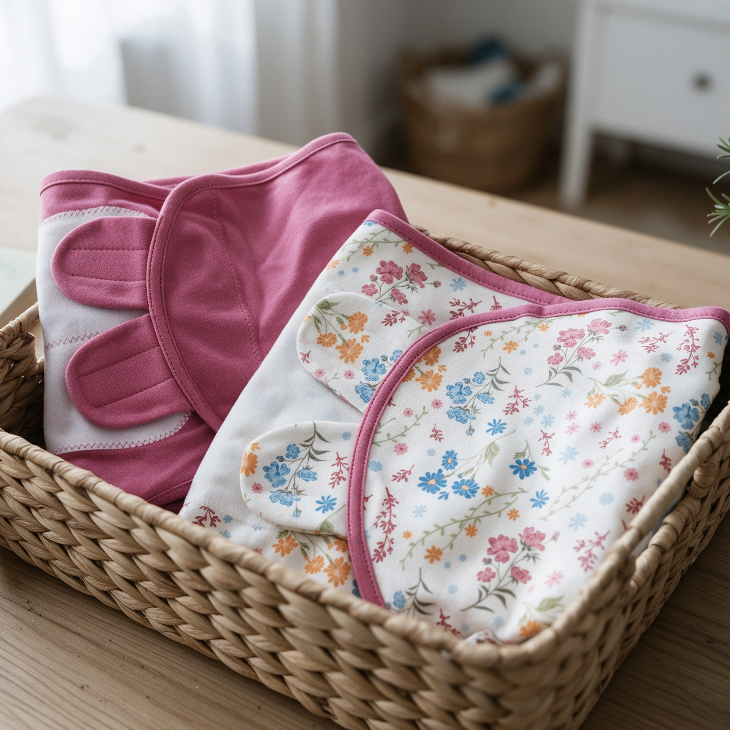 Pink Azure | Zipper Swaddle Wrap 2 Pack | 0-3 Months