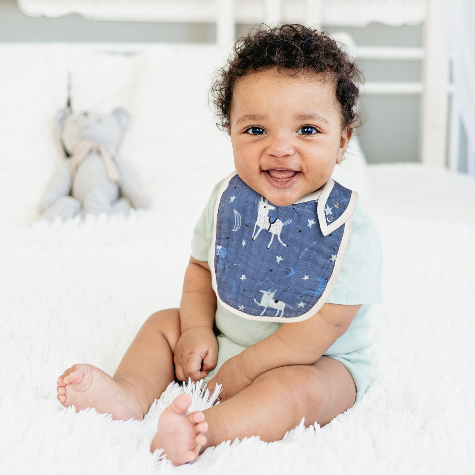 Starry Tales | Organic Cotton Muslin Bandana Bibs 3 Pack