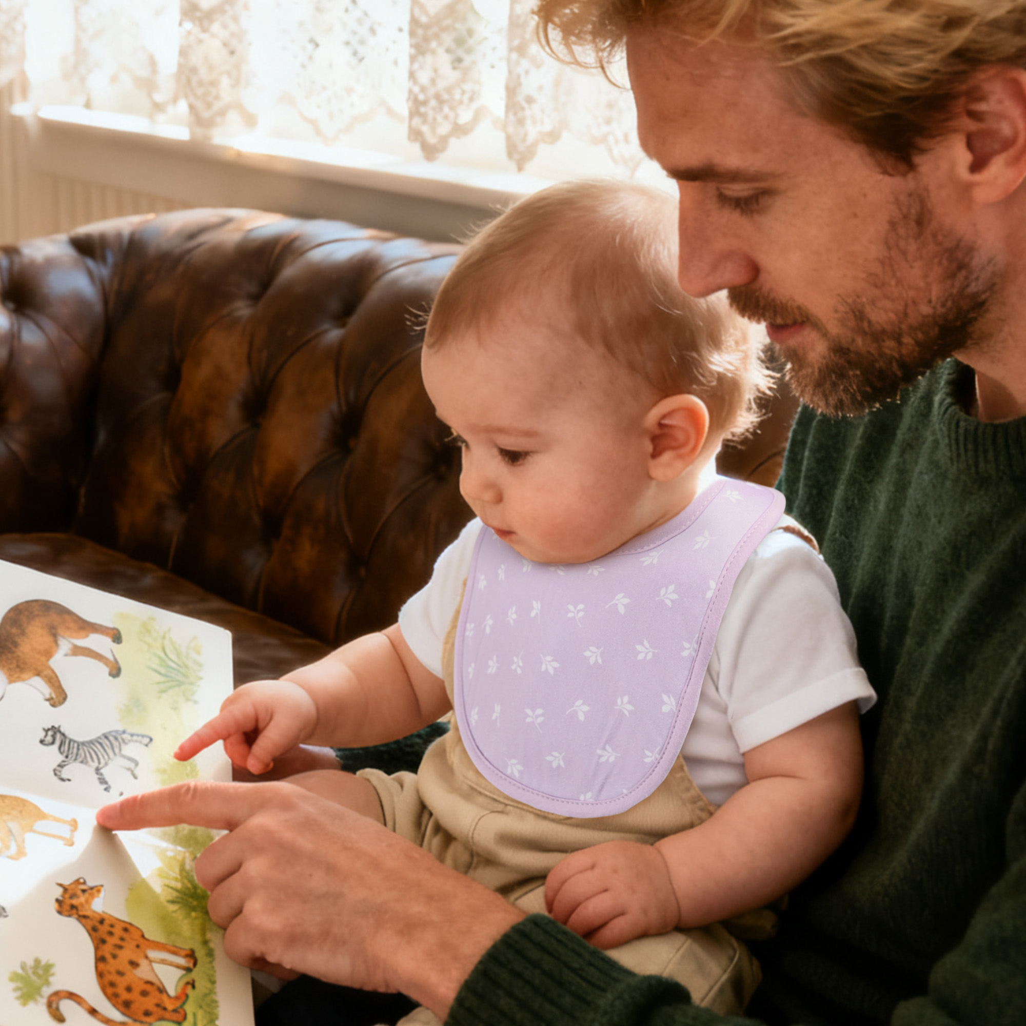 Pink - Toned Blossoms | Organic Cotton Bandana Bibs 10 Pack | 0-36 Months
