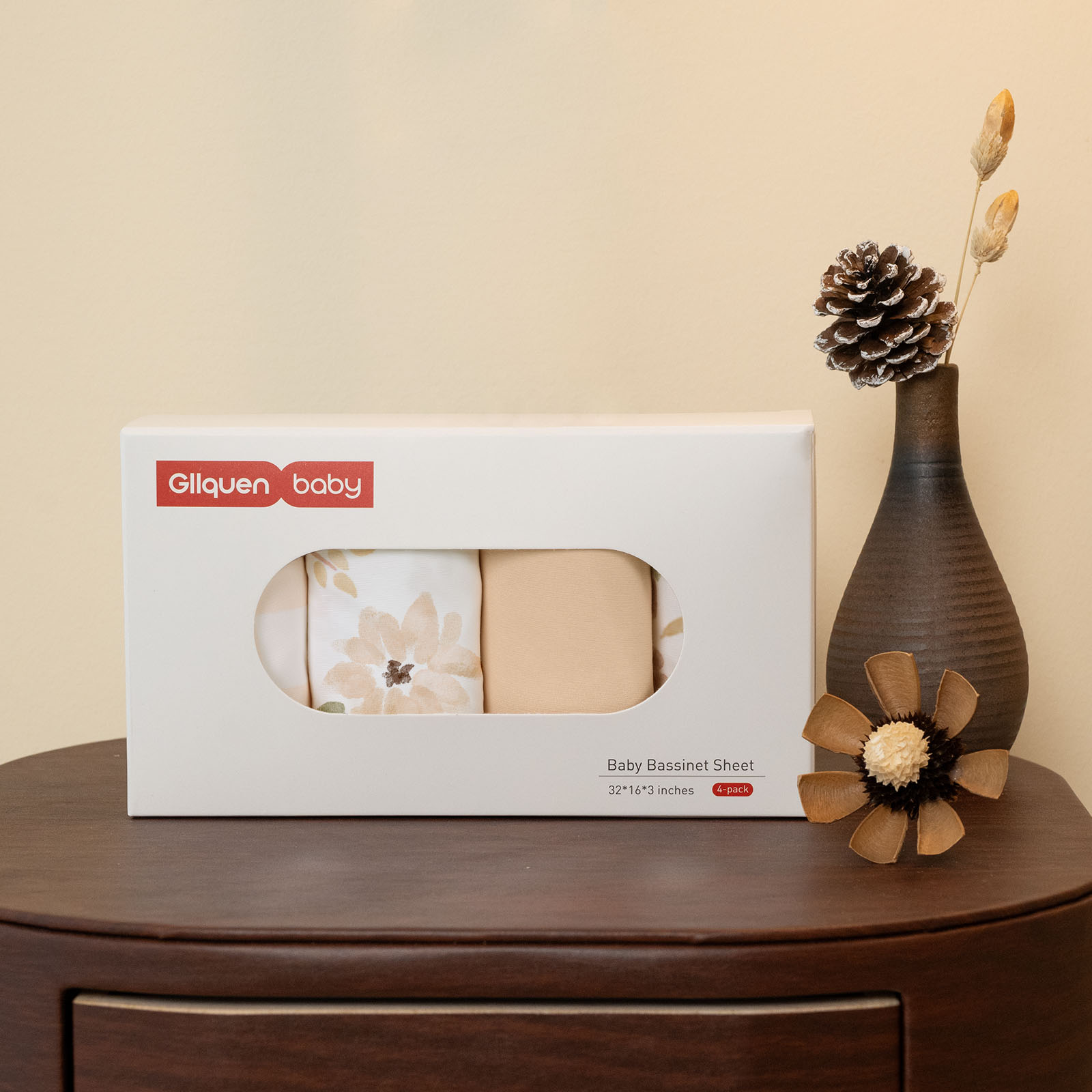 Pastoral Whispers | Soft Microfiber Fitted Change Pad Cover & Bassinet Sheets 4 Pack | 16''*32''