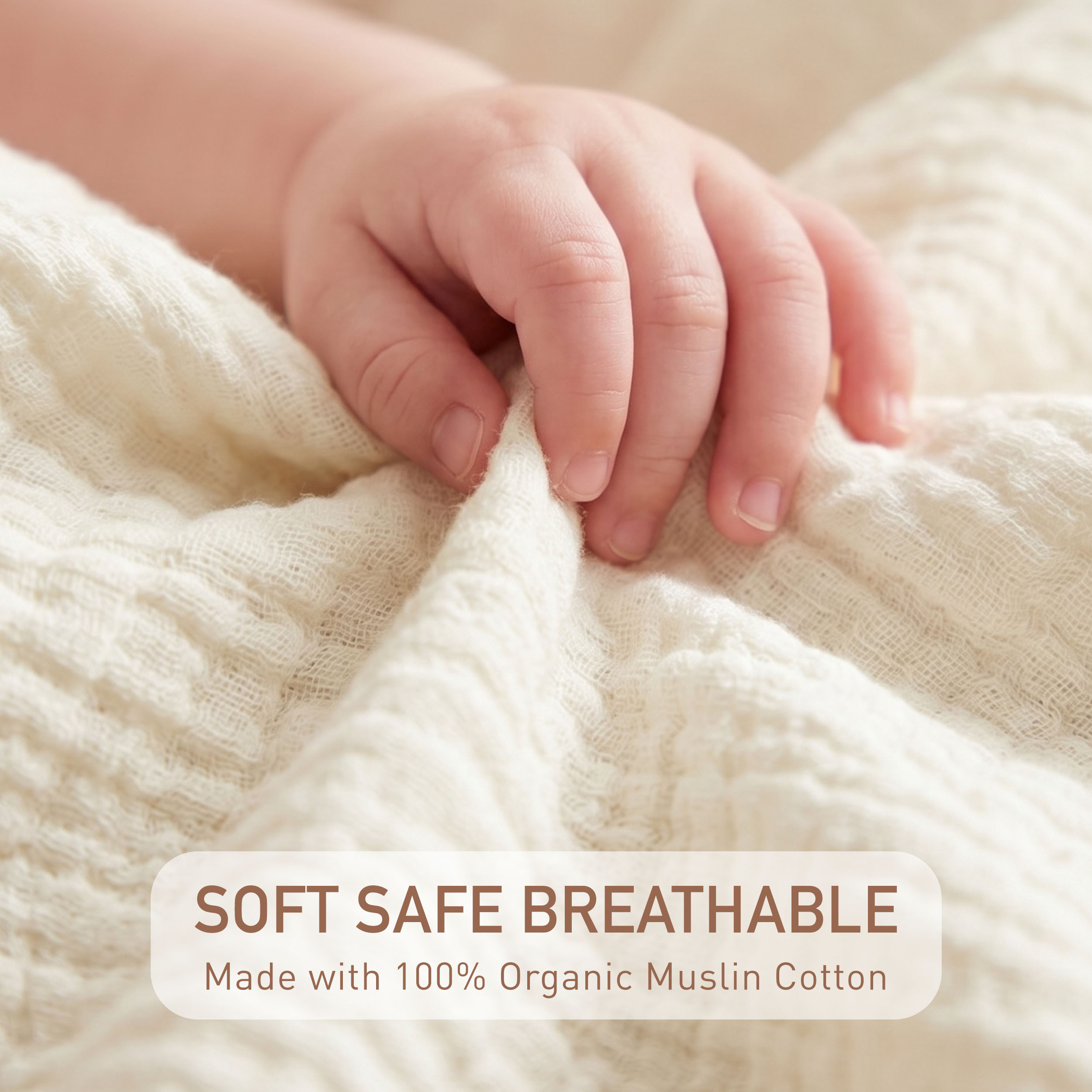 Muslin Swaddle Blankets 4-Pack | 38"x40" | Blush Sweet  Dream