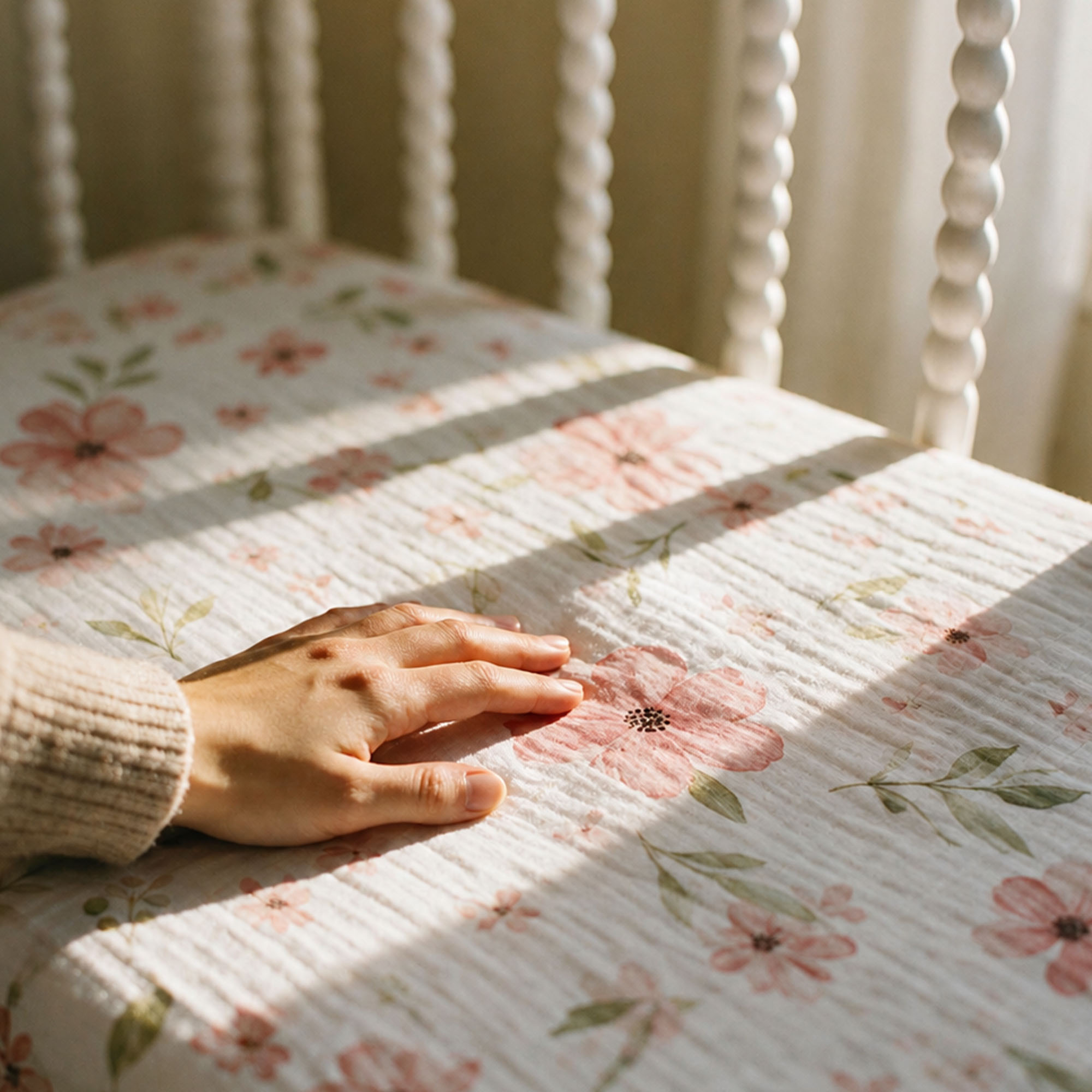 Pink Floral Bloom | Muslin Crib Sheets 2-Pack | 52''*28''