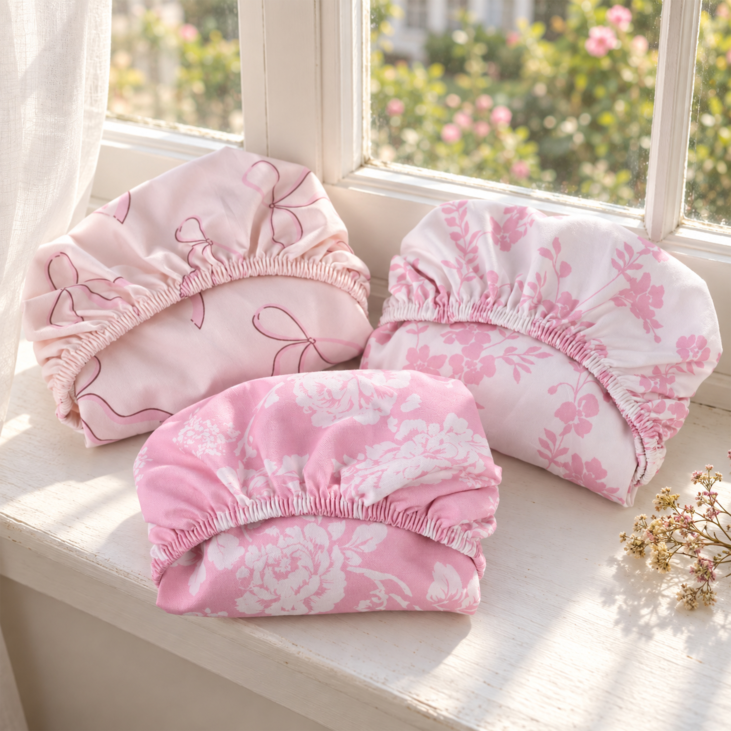 Blush Bow Bloom | Bassinet Sheets 3-Pack | 33*20''