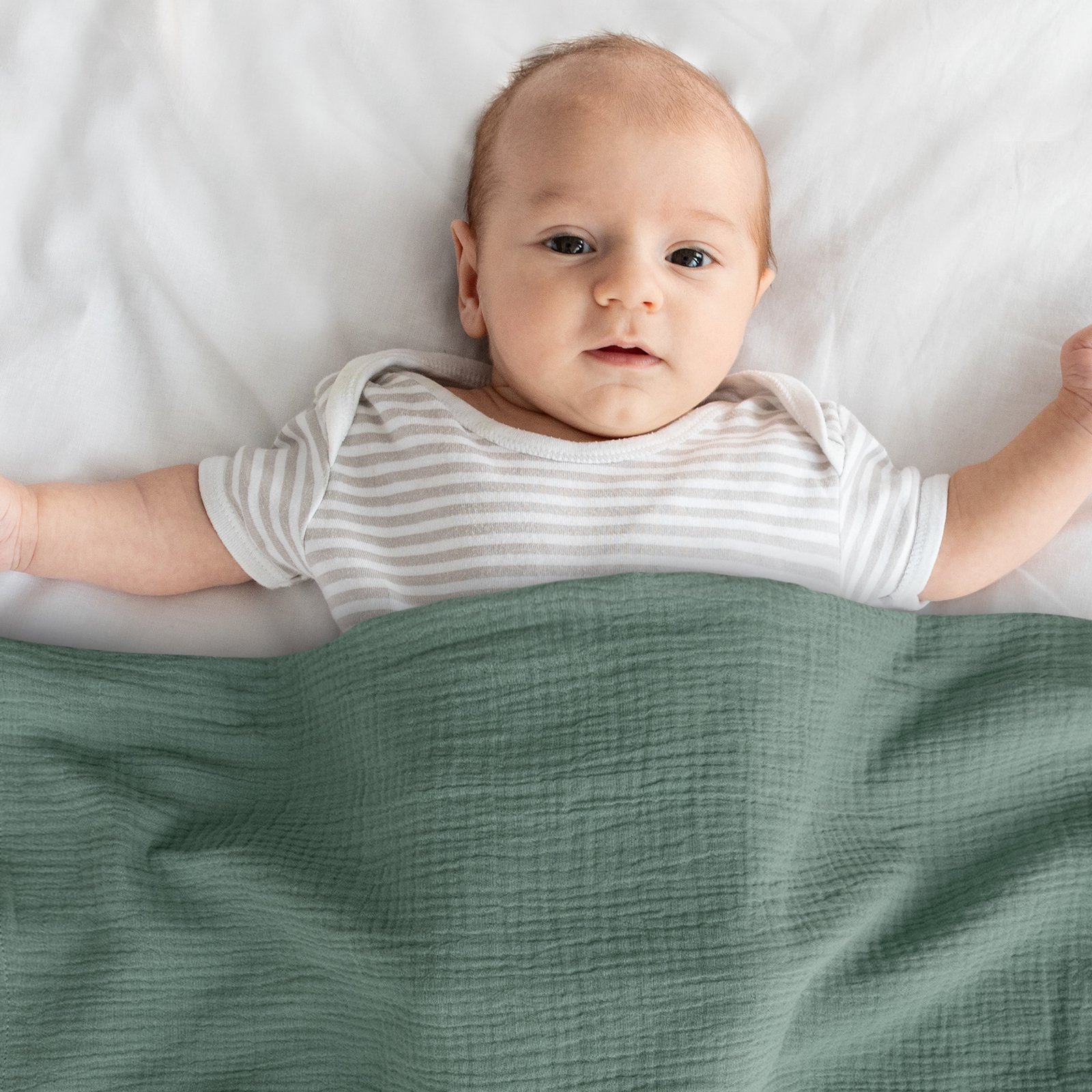 Muslin Swaddle Blankets 5-Pack, 23.5"x23.5" - Natural