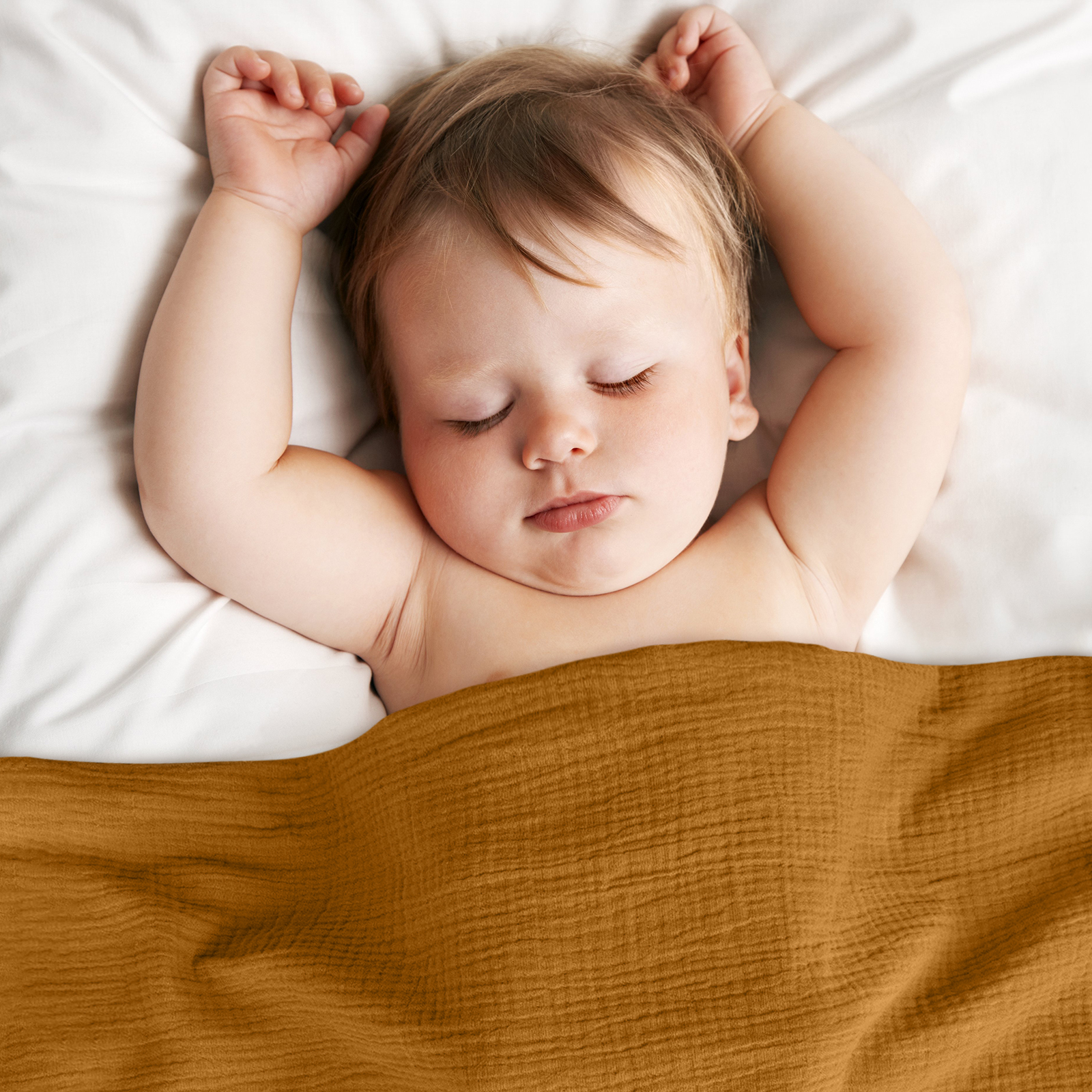 Muslin Swaddle Blankets 5-Pack, 23.5"x23.5" - Natural