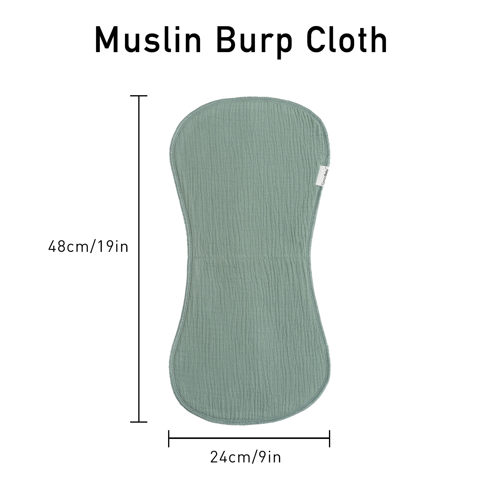 Organic Muslin Cotton Burp Cloths 10 Pack - Light Set