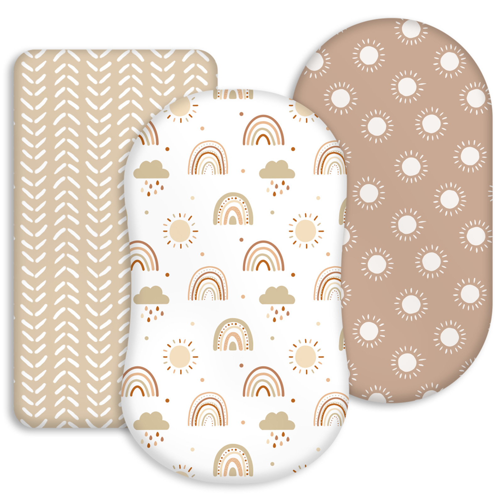 Cloud Rainbow | Bassinet Sheets 3-Pack | 17*33''