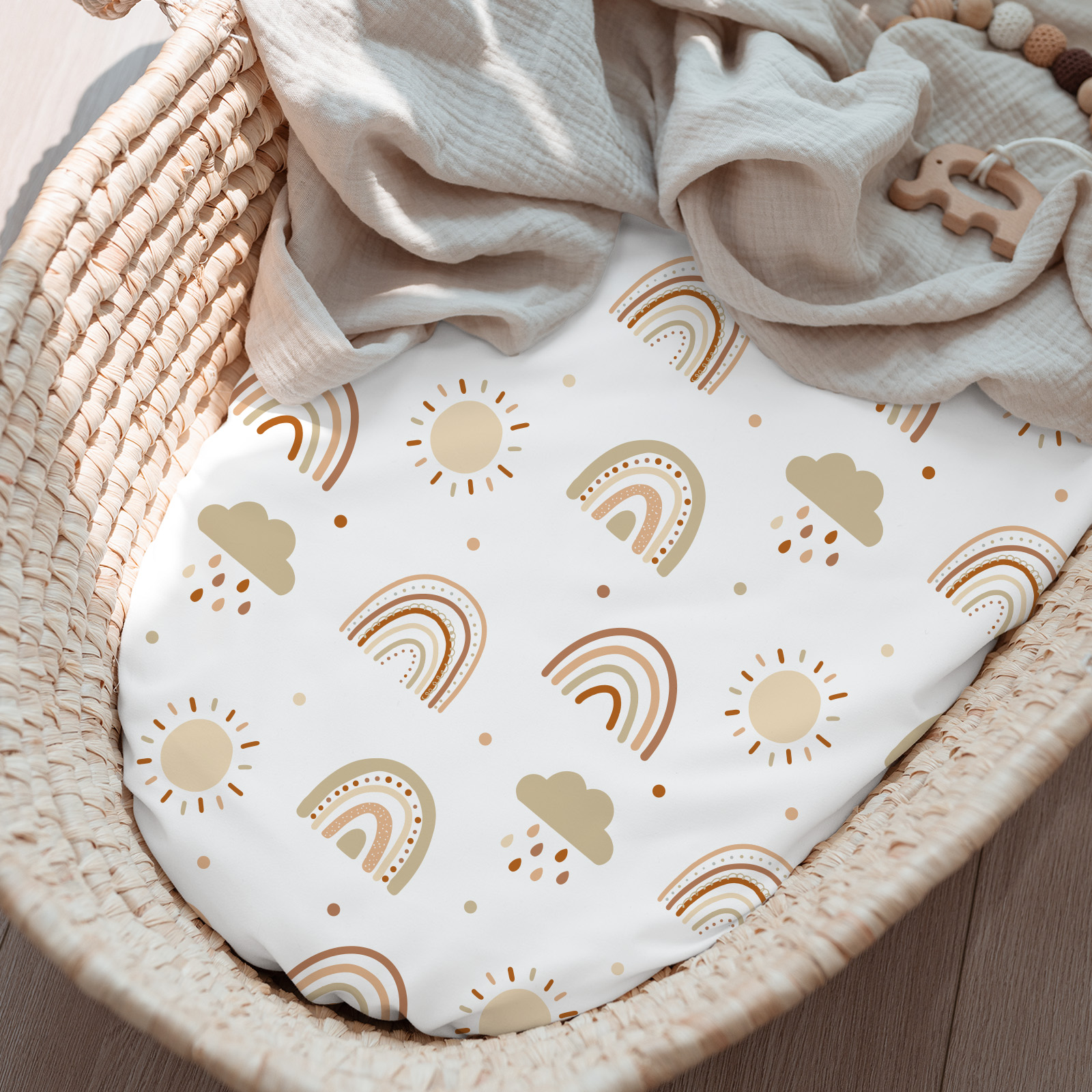 Cloud Rainbow | Bassinet Sheets 3-Pack | 17*33''