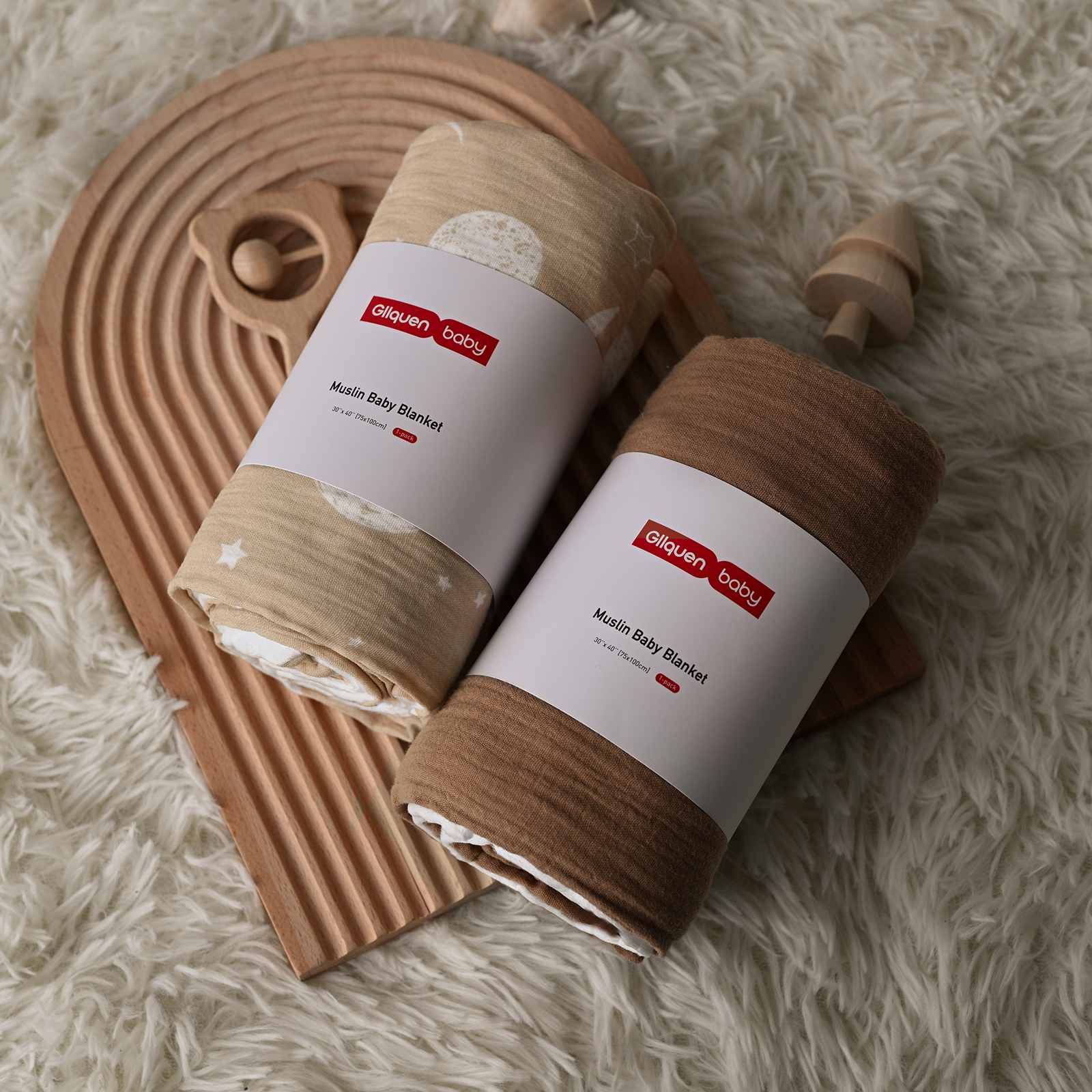 Starry | Muslin and Fleece Plush Dot Blanket | 30''*40''