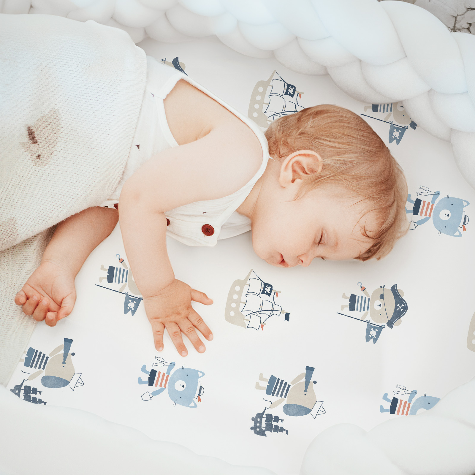 Ocean Sailor | Bassinet Sheets 3-Pack | 17*33''