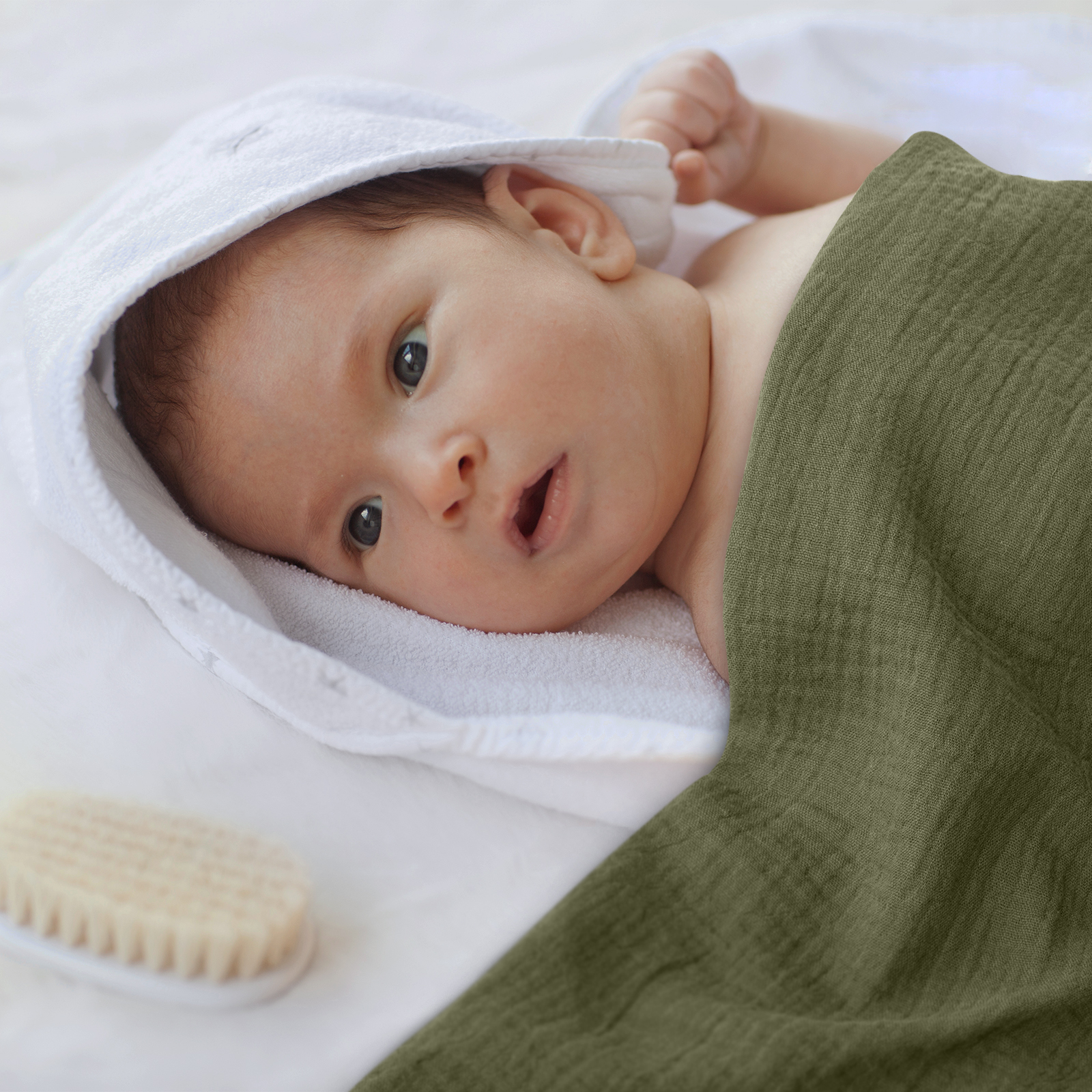 Muslin Swaddle Blankets 5-Pack, 23.5"x23.5" - Fern 