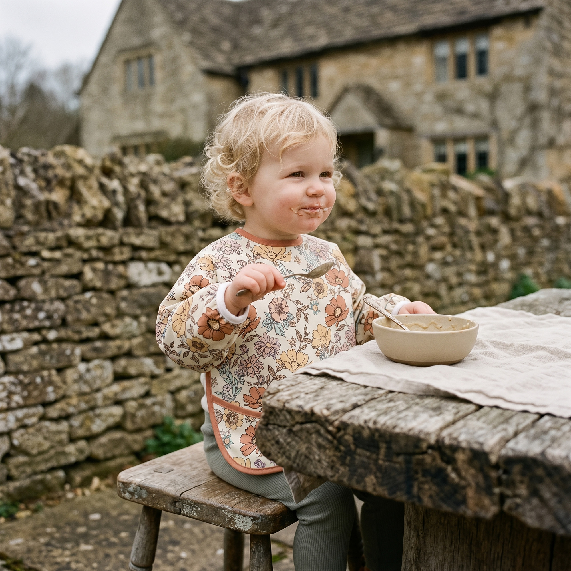 Vintage Floral Bloom | Waterproof Smock Bibs 3 Pack | 6-24 Months