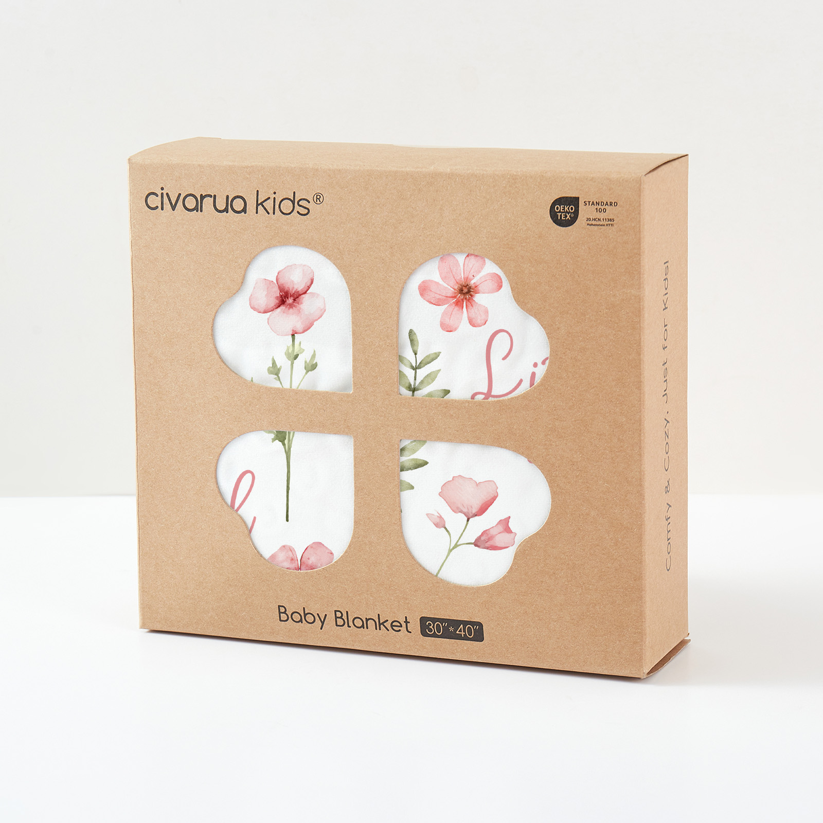 Pink Floral | Fleece Plush Dot Blanket | 30''*40''