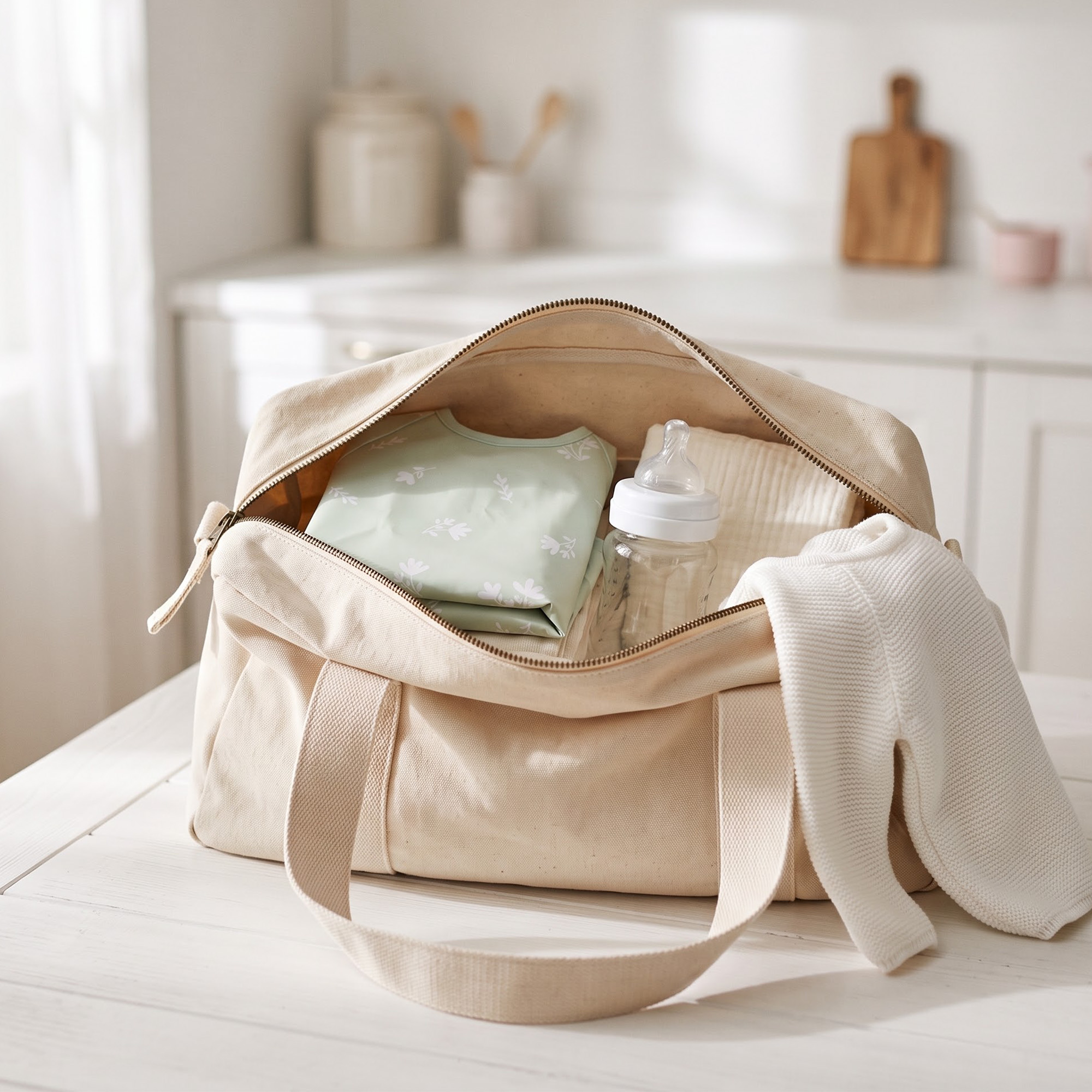 Sage Flora Whisper | Waterproof Smock Bibs 3 Pack | 6-24 Months