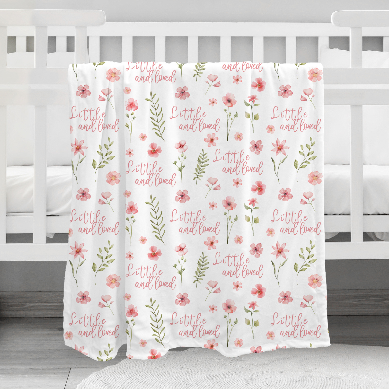Pink Floral | Fleece Plush Dot Blanket | 30''*40''