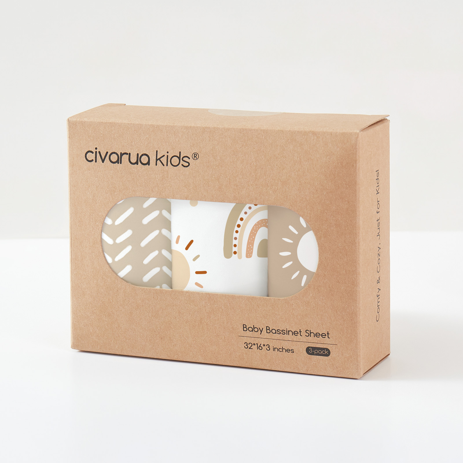 Cloud Rainbow | Bassinet Sheets 3-Pack | 17*33''