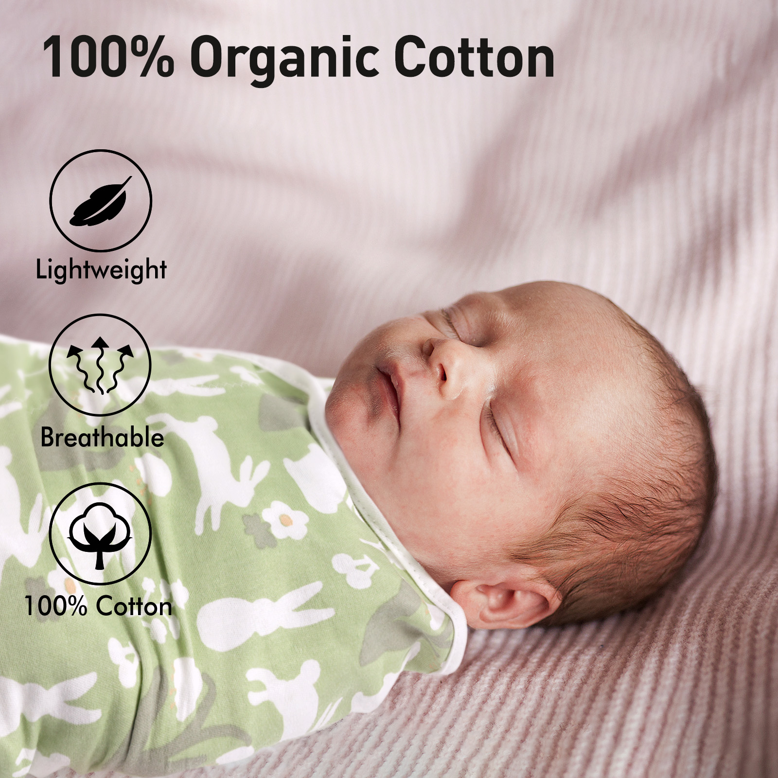 Spring Letter | Gllquen Baby Swaddle 0-3 Months 3 Pack