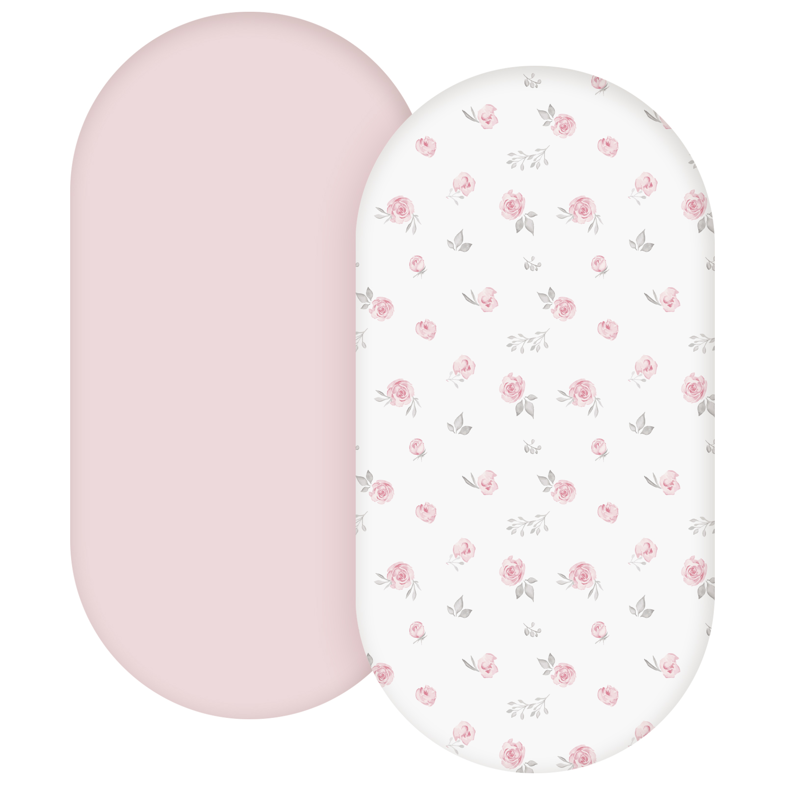 Ink Rose | Baby Bassinet Sheet 2-Pack | 33''*17''