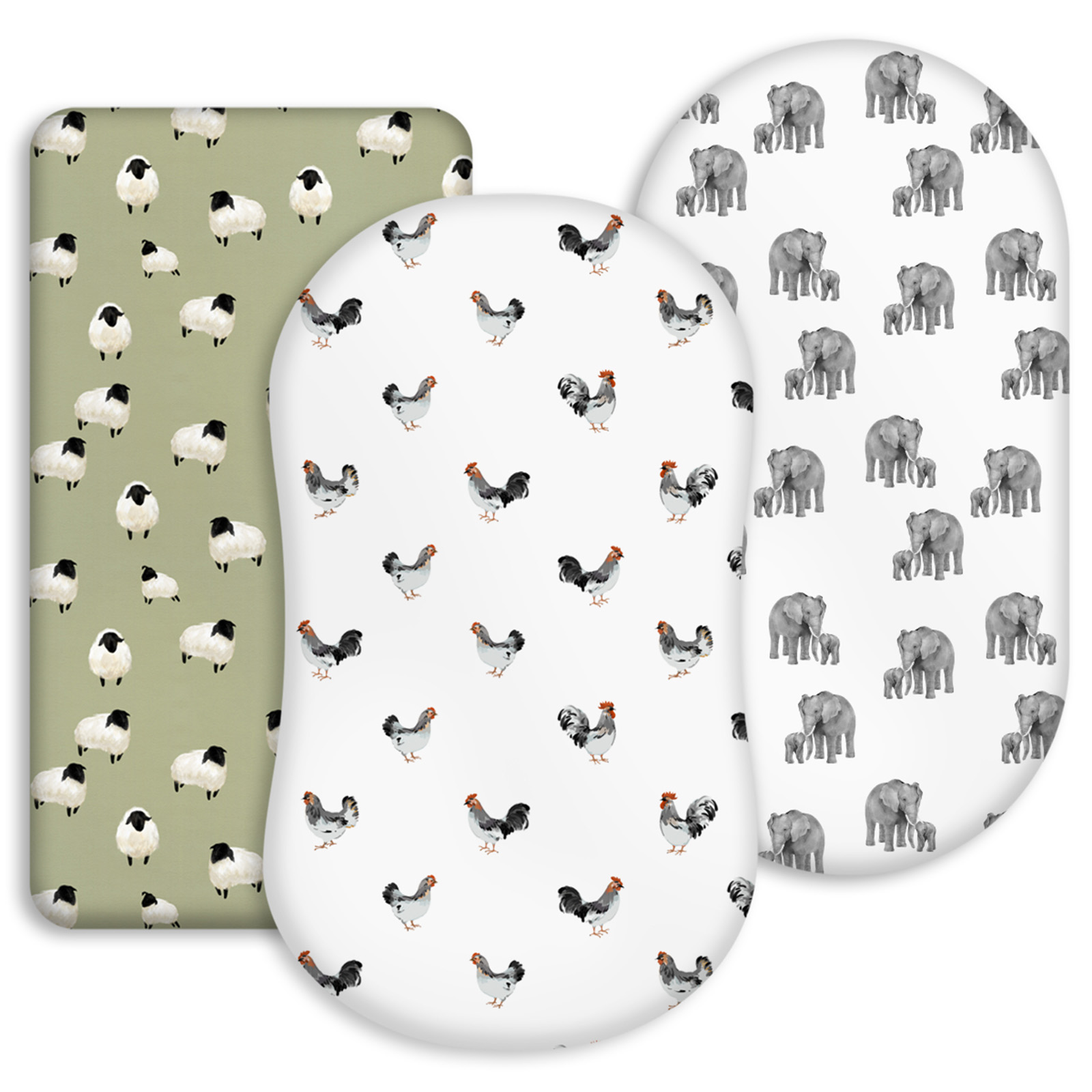 Animal Roaming | Bassinet Sheets 3-Pack | 17*33''