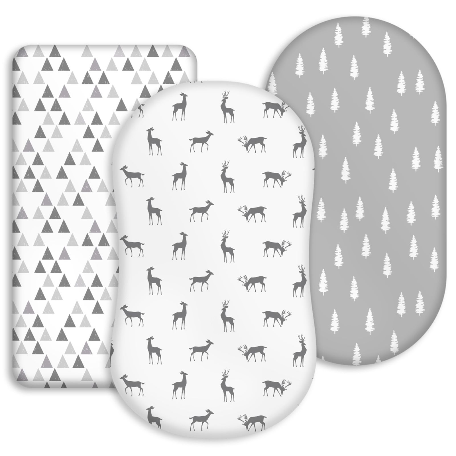 Forest Deer | Bassinet Sheets 3-Pack | 17*33''