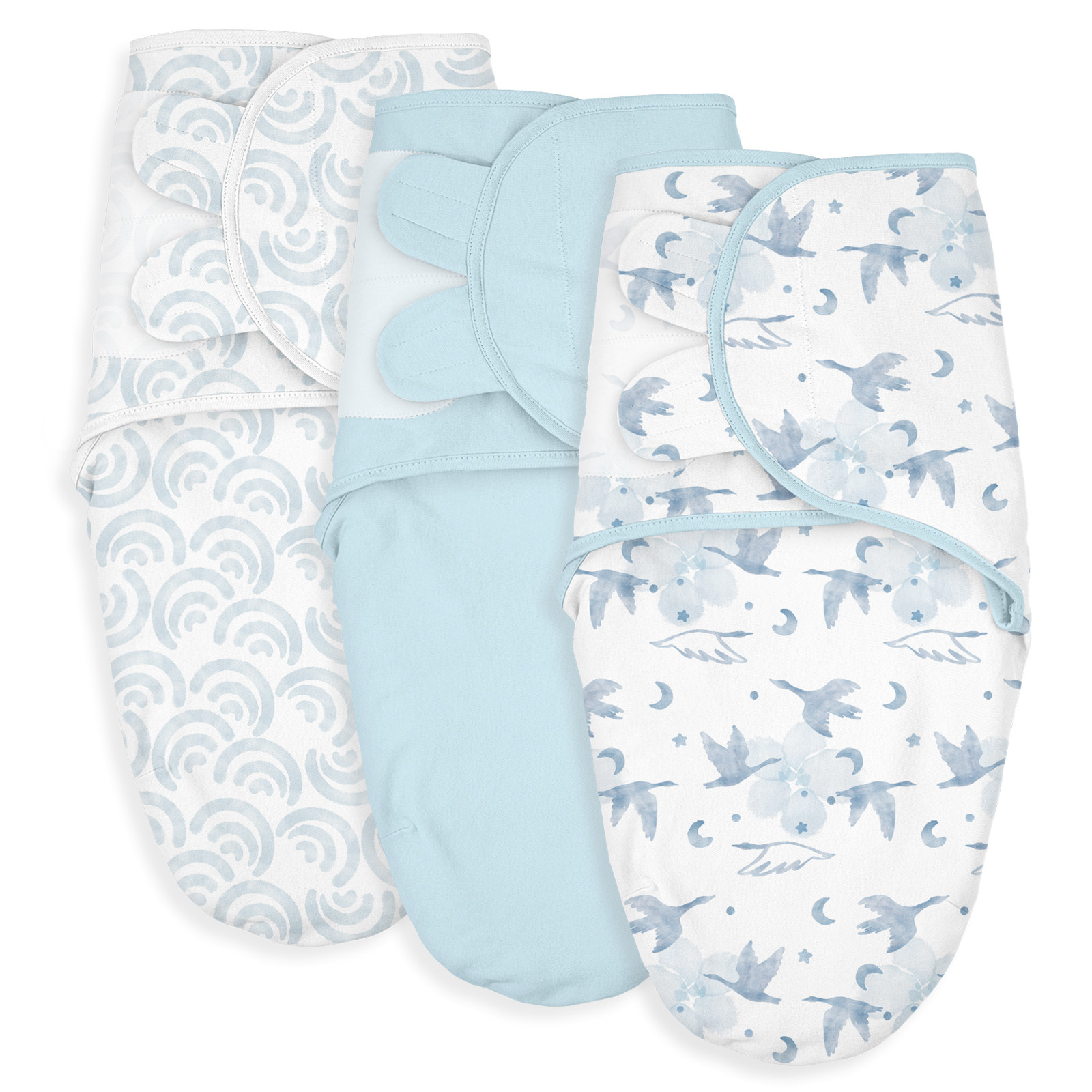 Cloud Cranes' Waltz | Baby Swaddle Sack | 0-3 Months 3 Pack