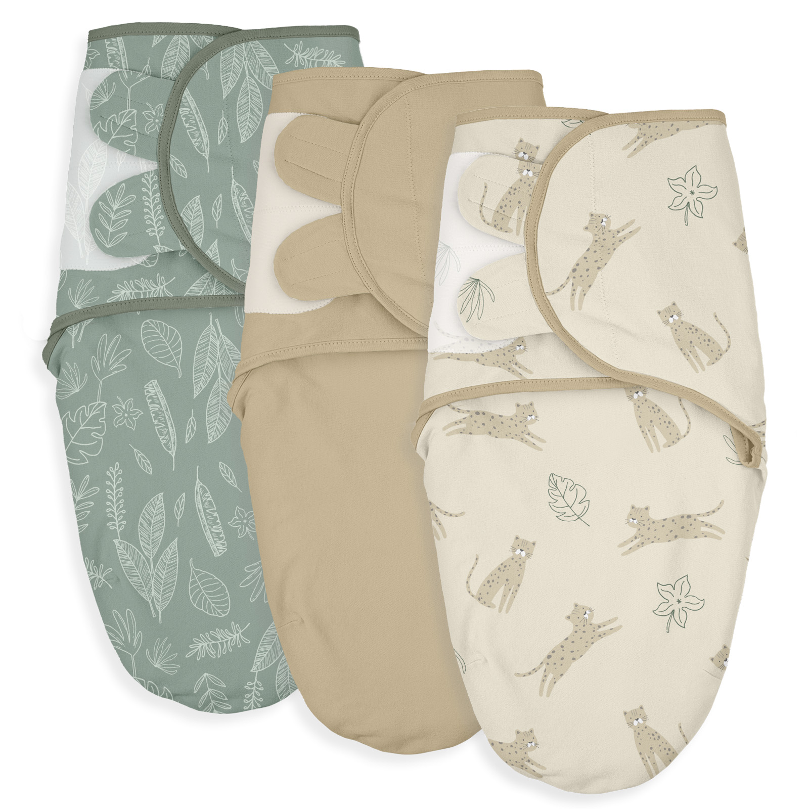 Jungle Jolly | Baby Swaddle Sack | 0-3 Months 3 Pack