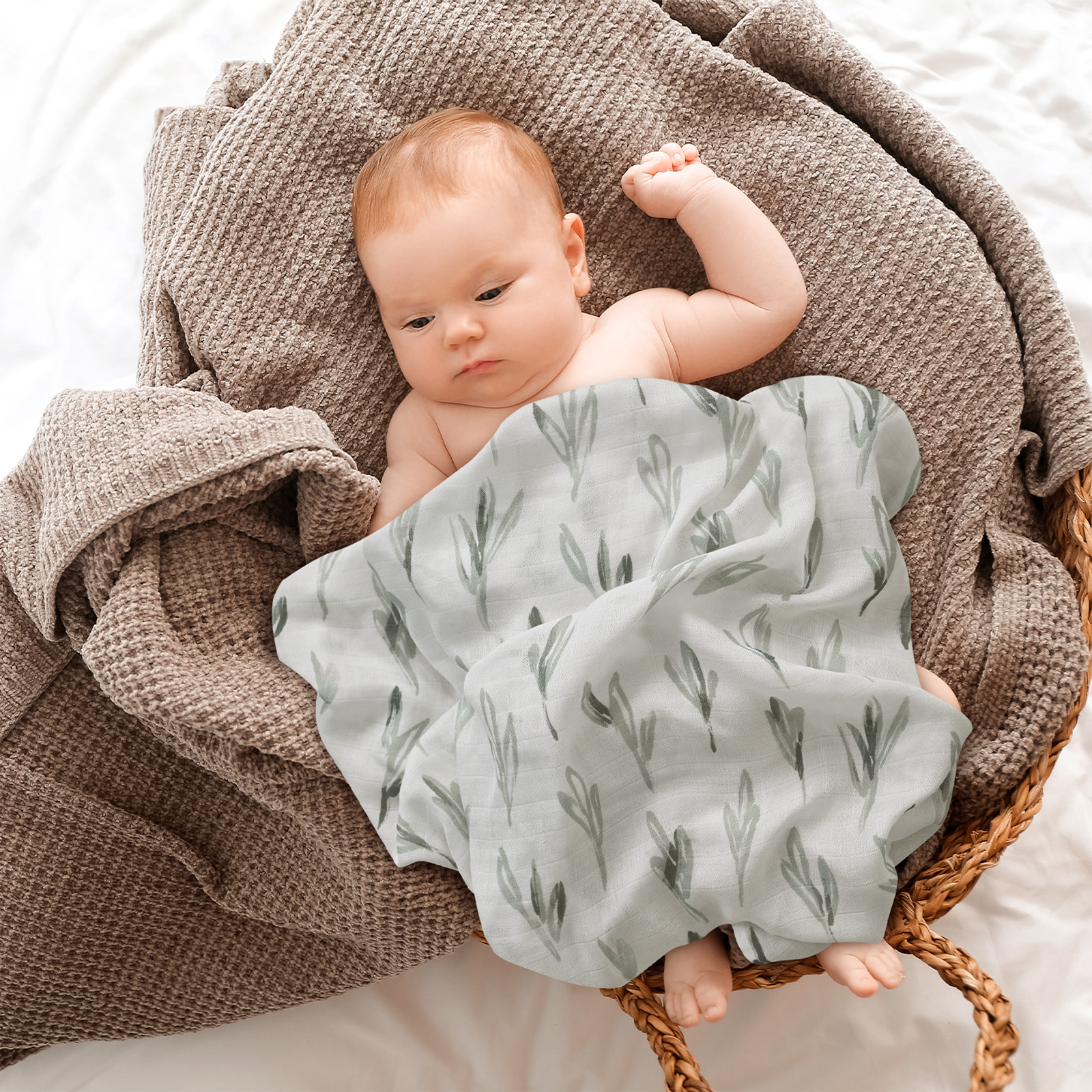 Muslin Swaddle Blankets 6-Pack, 27 X 27" - Sapling