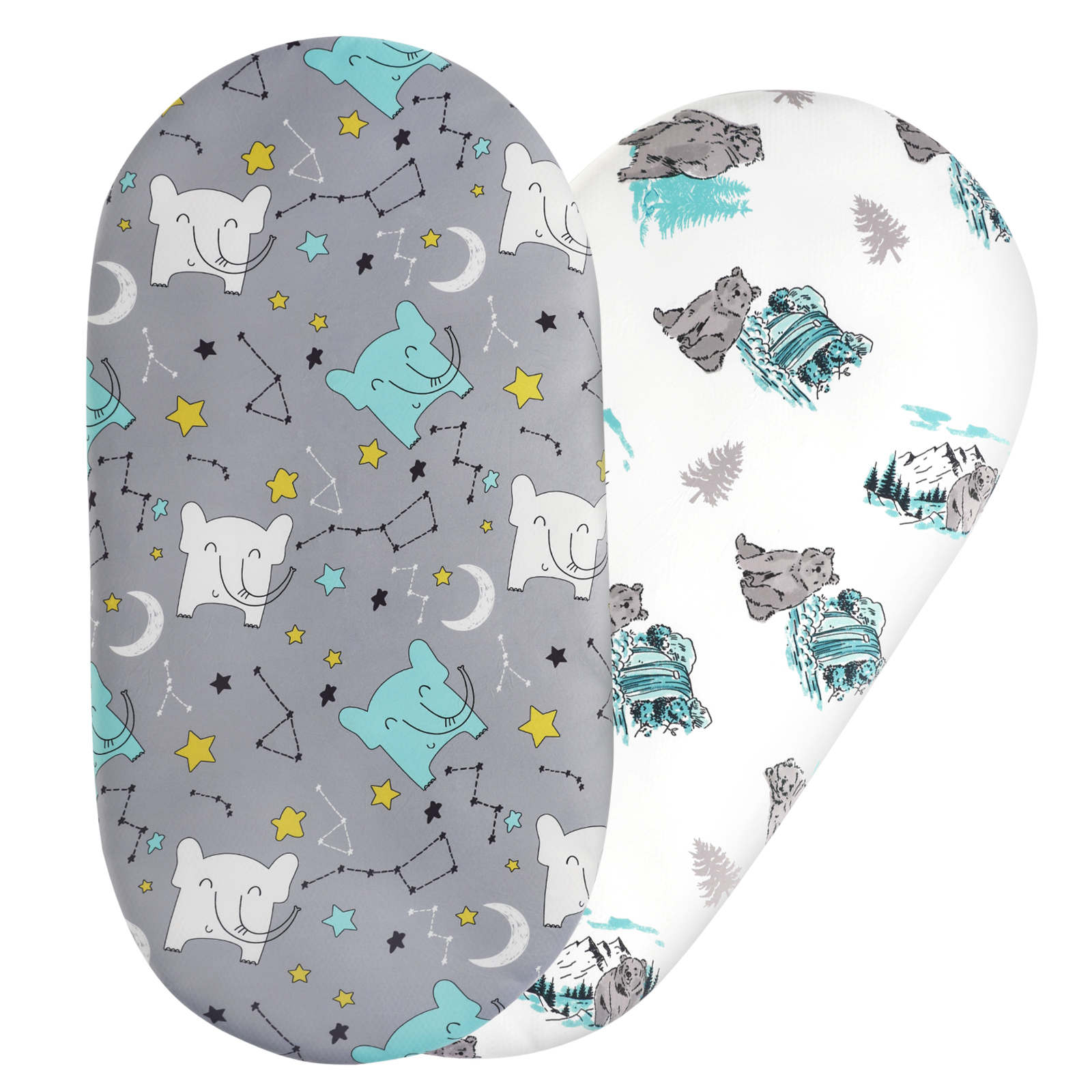 Animals  | Bassinet Sheets 2-Pack | 16''*32''