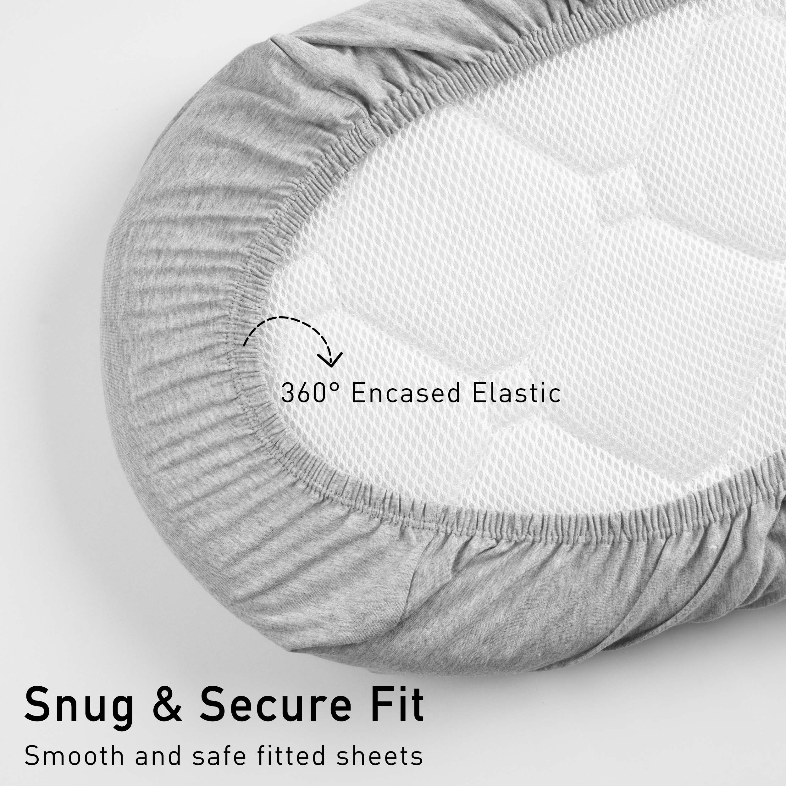 The Grey Epoch | Baby Bassinet Sheet 2-Pack | 33''*17''