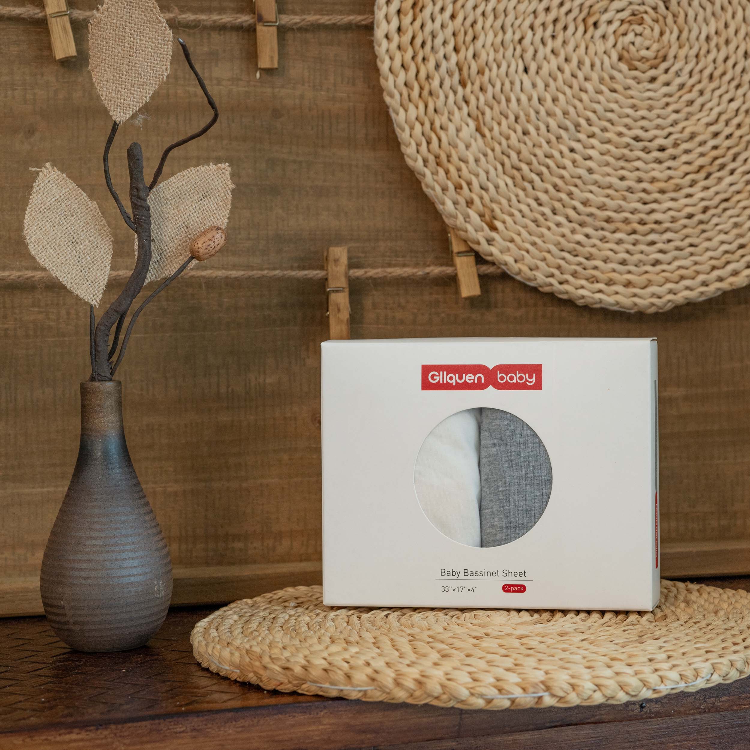 The Grey Epoch | Baby Bassinet Sheet 2-Pack | 33''*17''