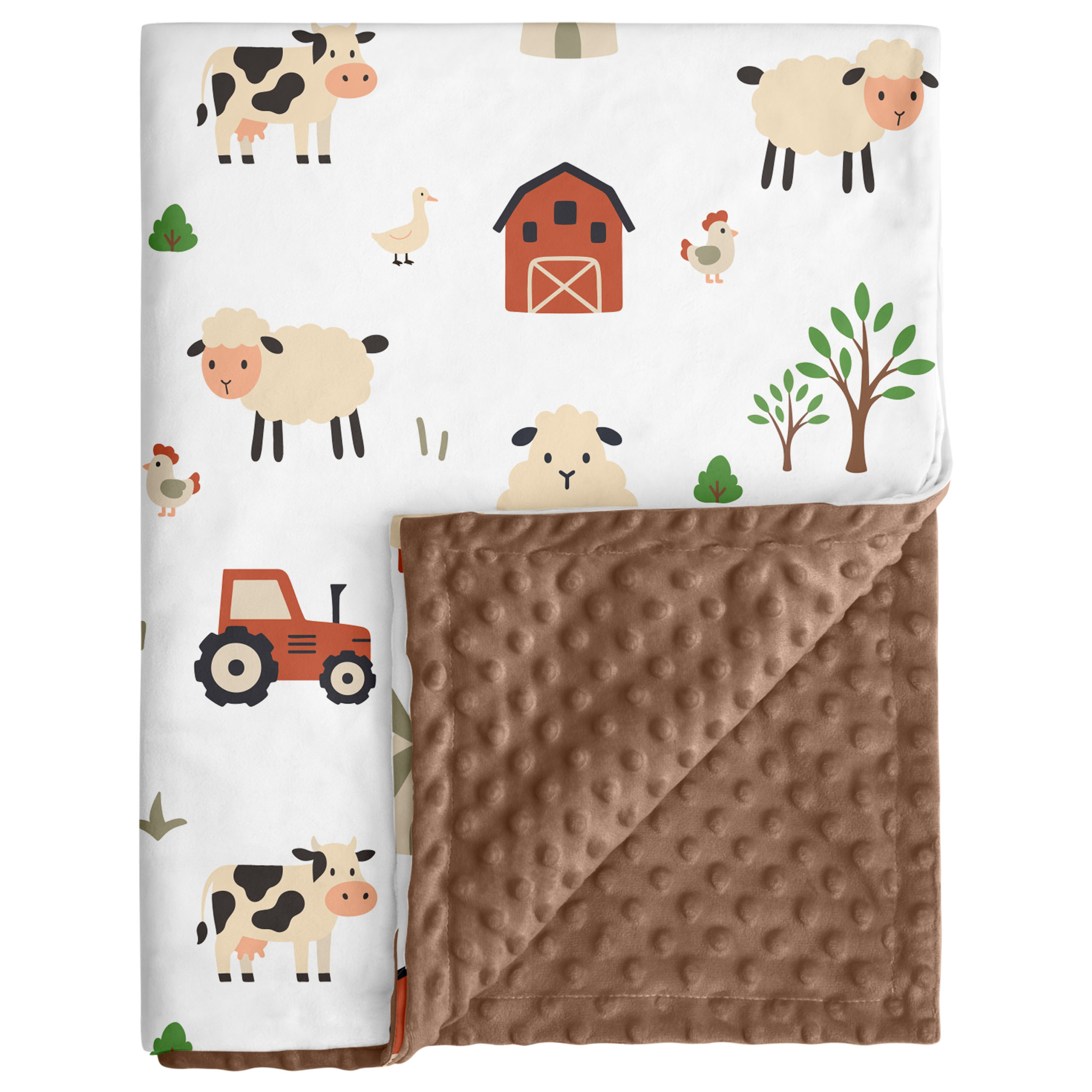 The Brown Toned Farm | Fleece Plush Dot Blanket | 30''*40''